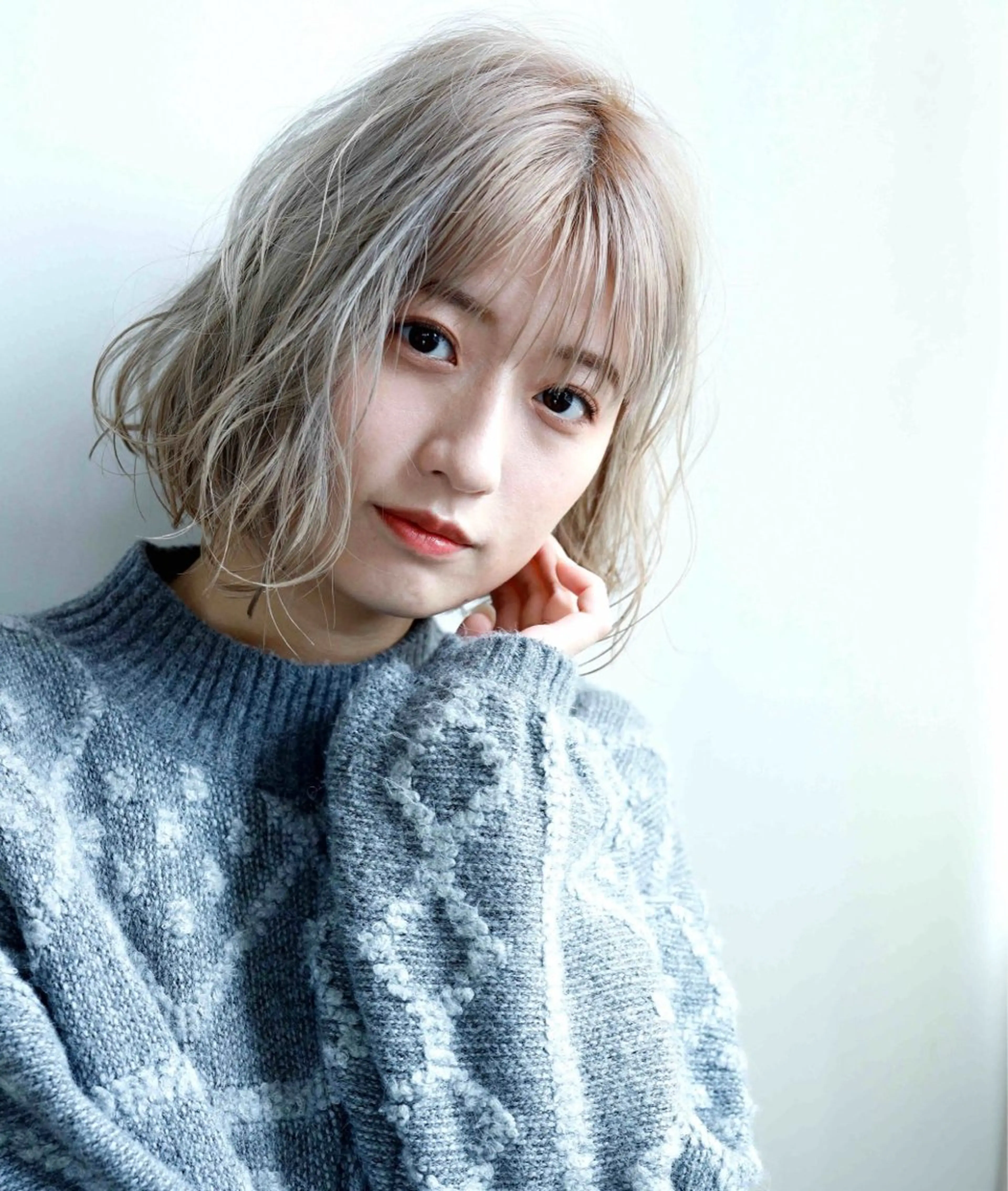 ミディアム 【ブリーチラベンダー の神様】💗髙島隆世のヘアスタイル