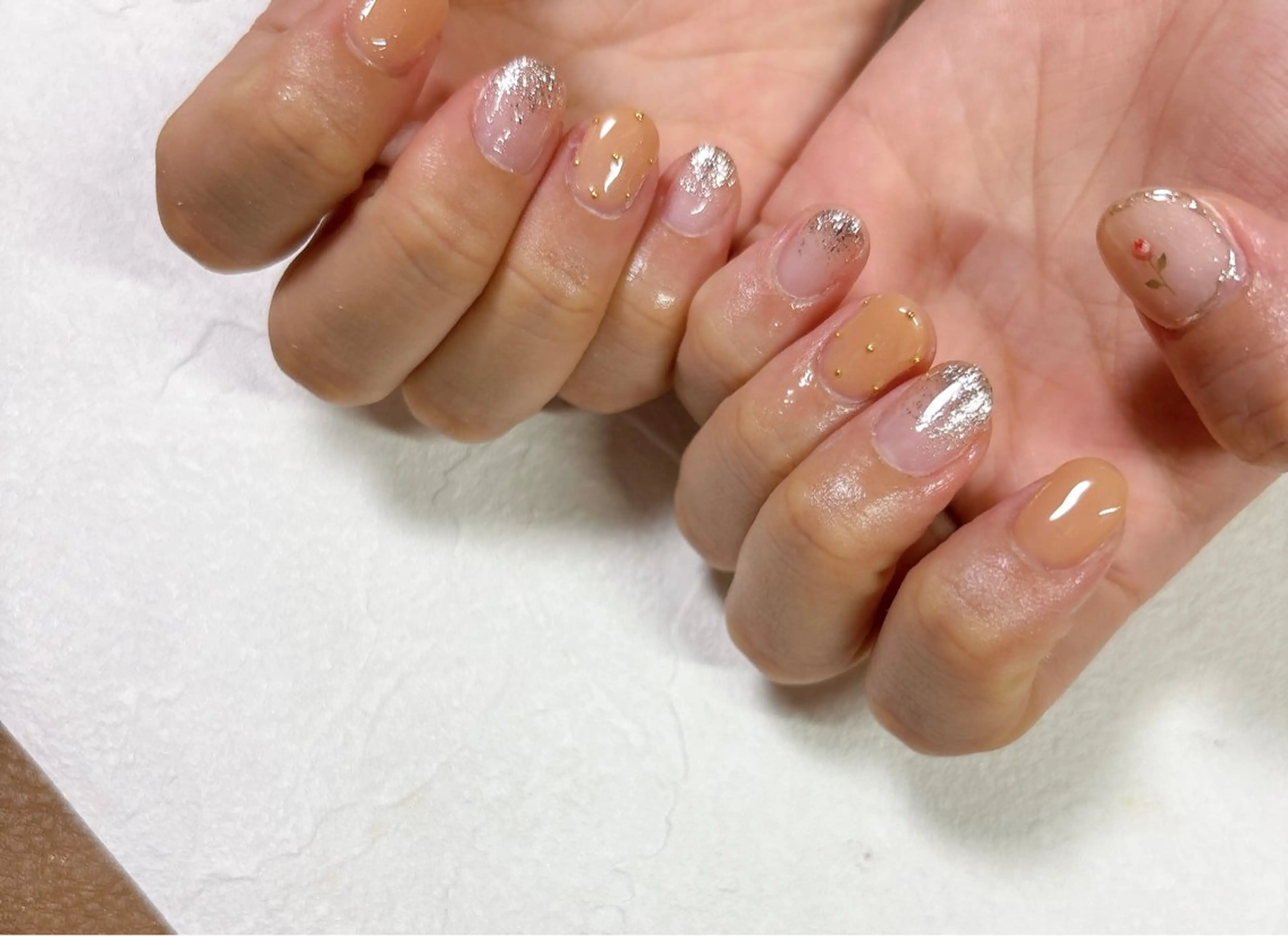 ネイル オーロラネイル フットネイル フレンチネイル ジェルネイル マグネットネイル ハンドネイル kiki nail 二子玉川のネイルデザイン