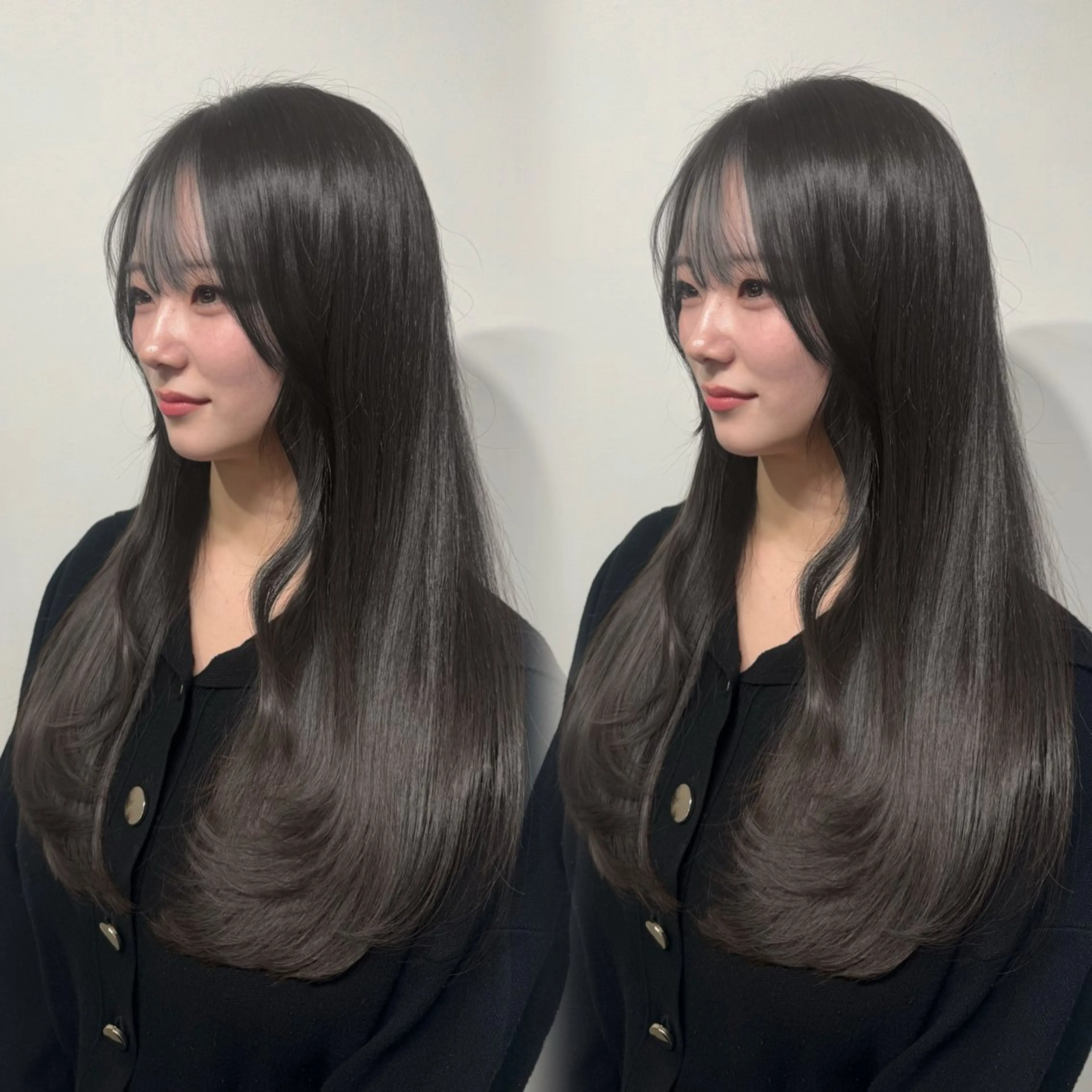 ロング 韓国風ヘア レイヤーカット カット 🫧髪質改善• 艶カラー持田樹🫧のヘアスタイル