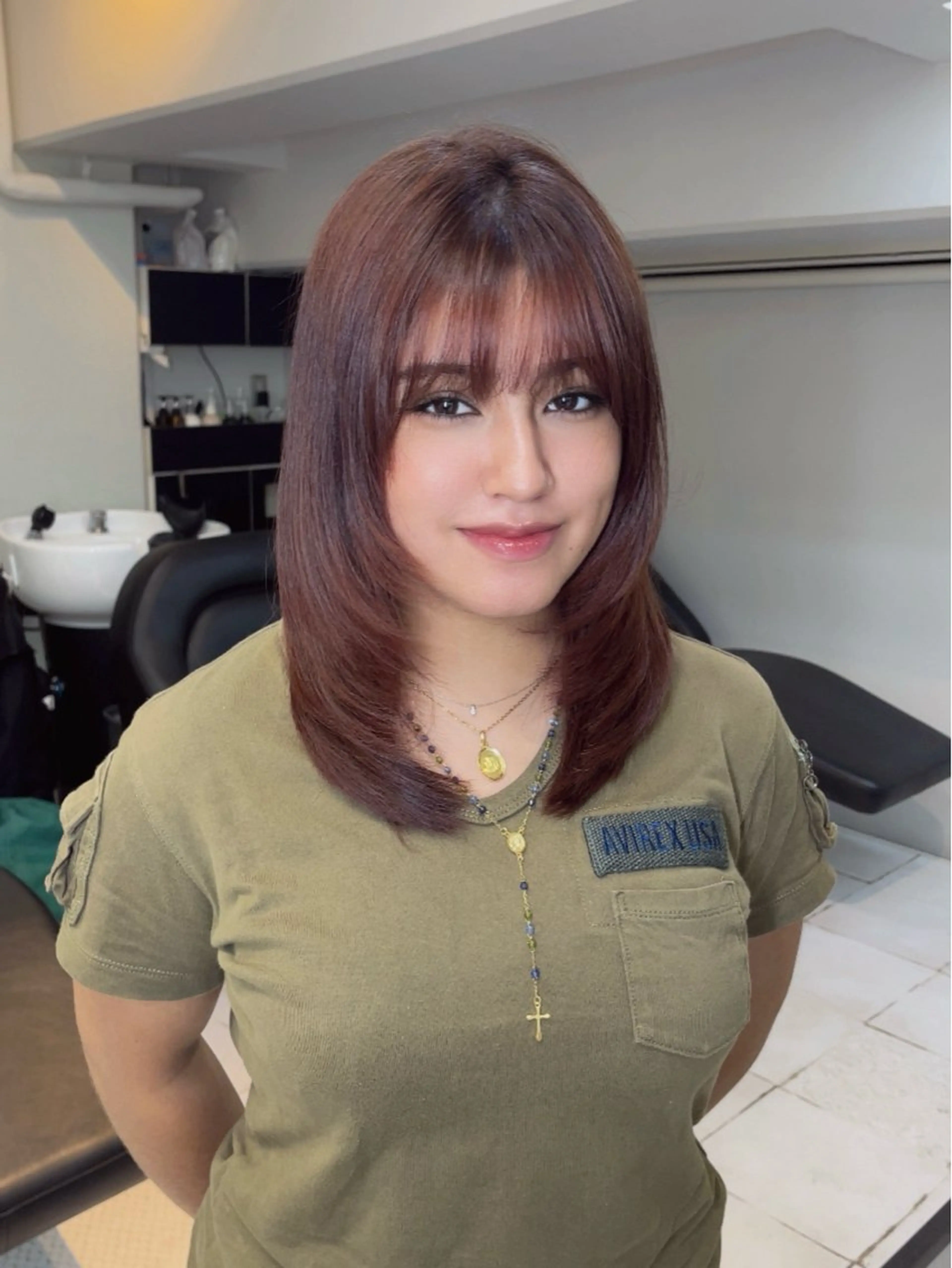 ミディアム カット ヘアセット 🇰🇷韓国人美容師 🇰🇷TAE INのヘアスタイル
