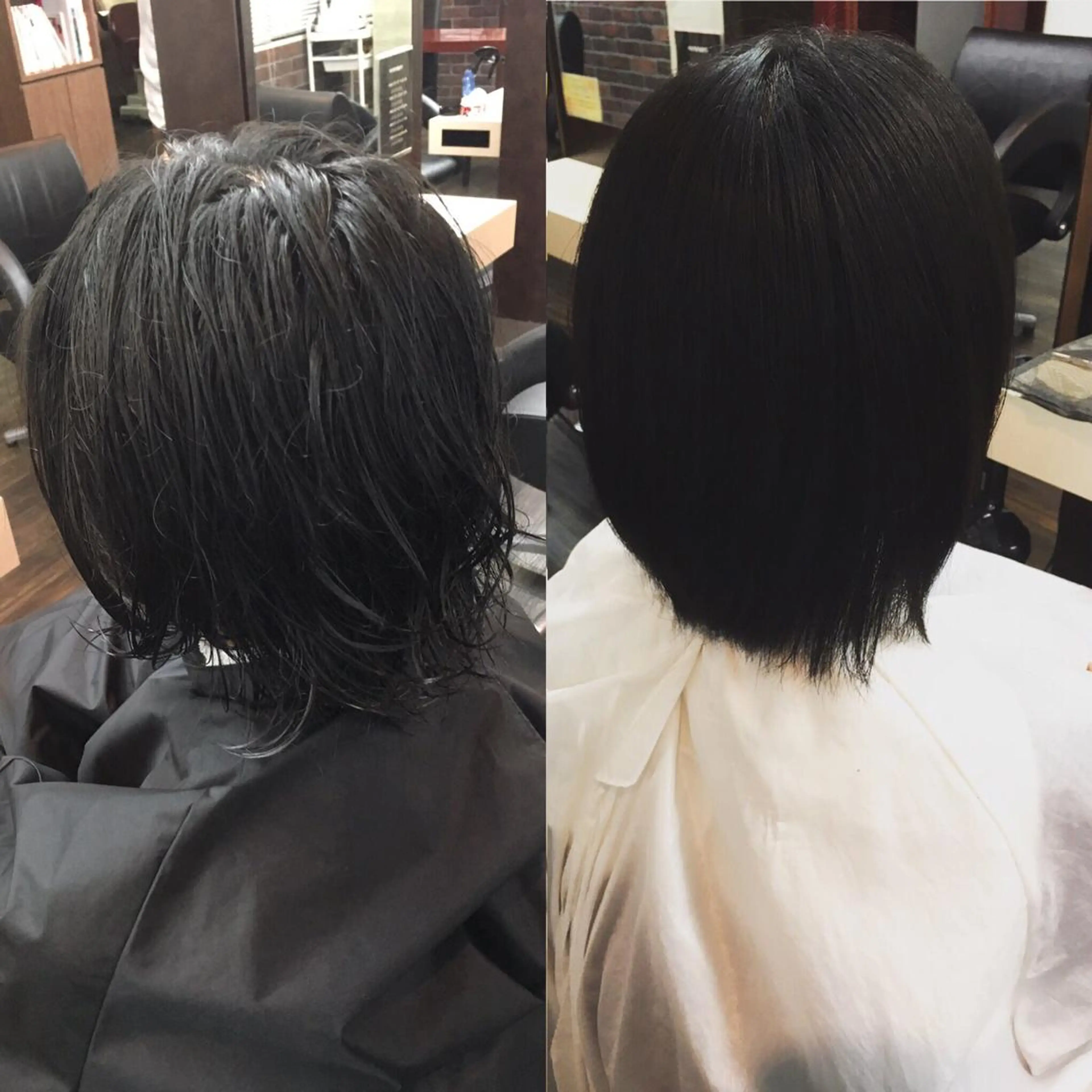 ミディアム 縮毛矯正 シムラ カイゲンのヘアスタイル