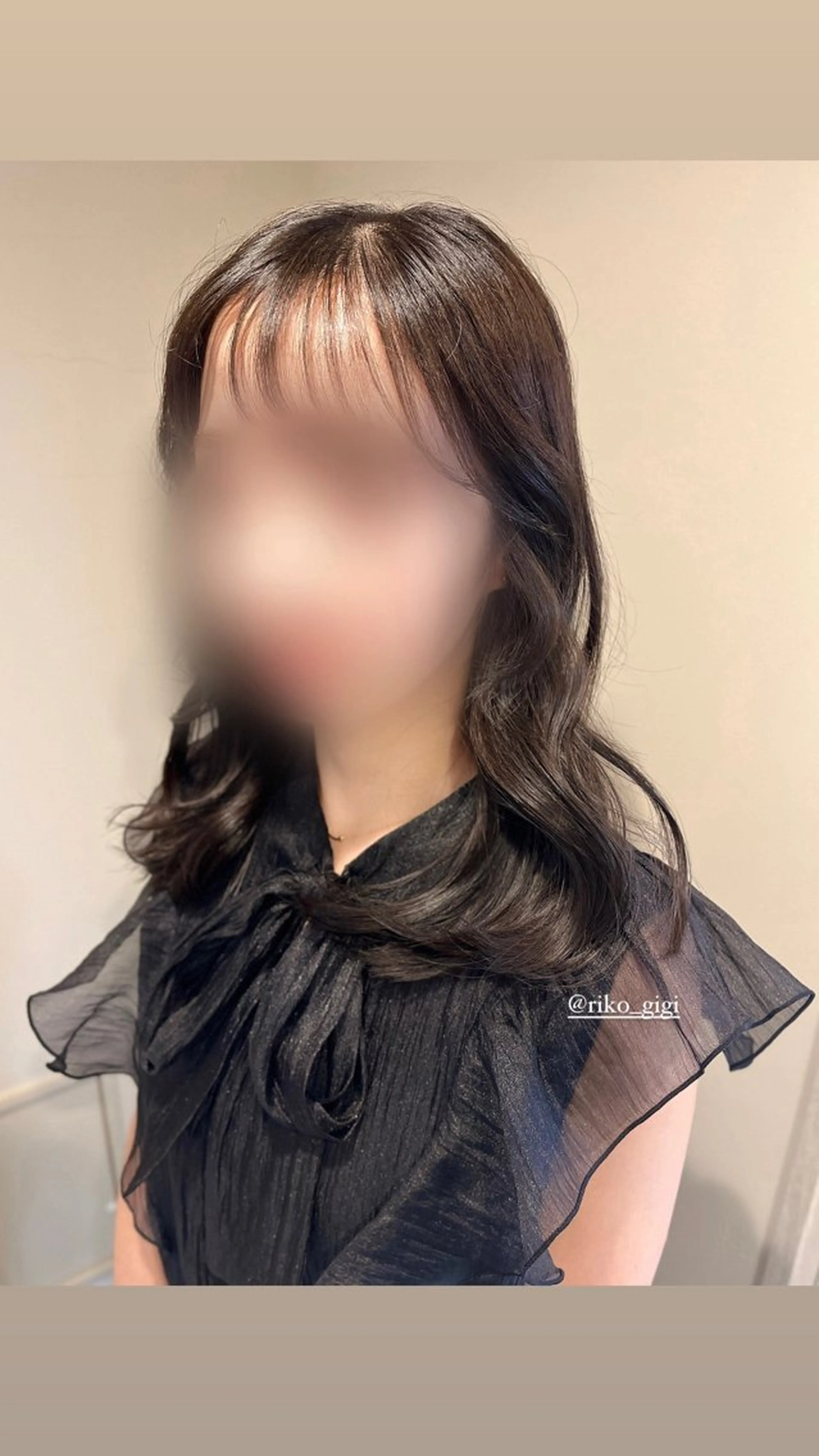 ロング カラー ヘアアレンジ Gigi 代々木所属・りこ 🐈‍⬛韓国艶カラーのヘアスタイル