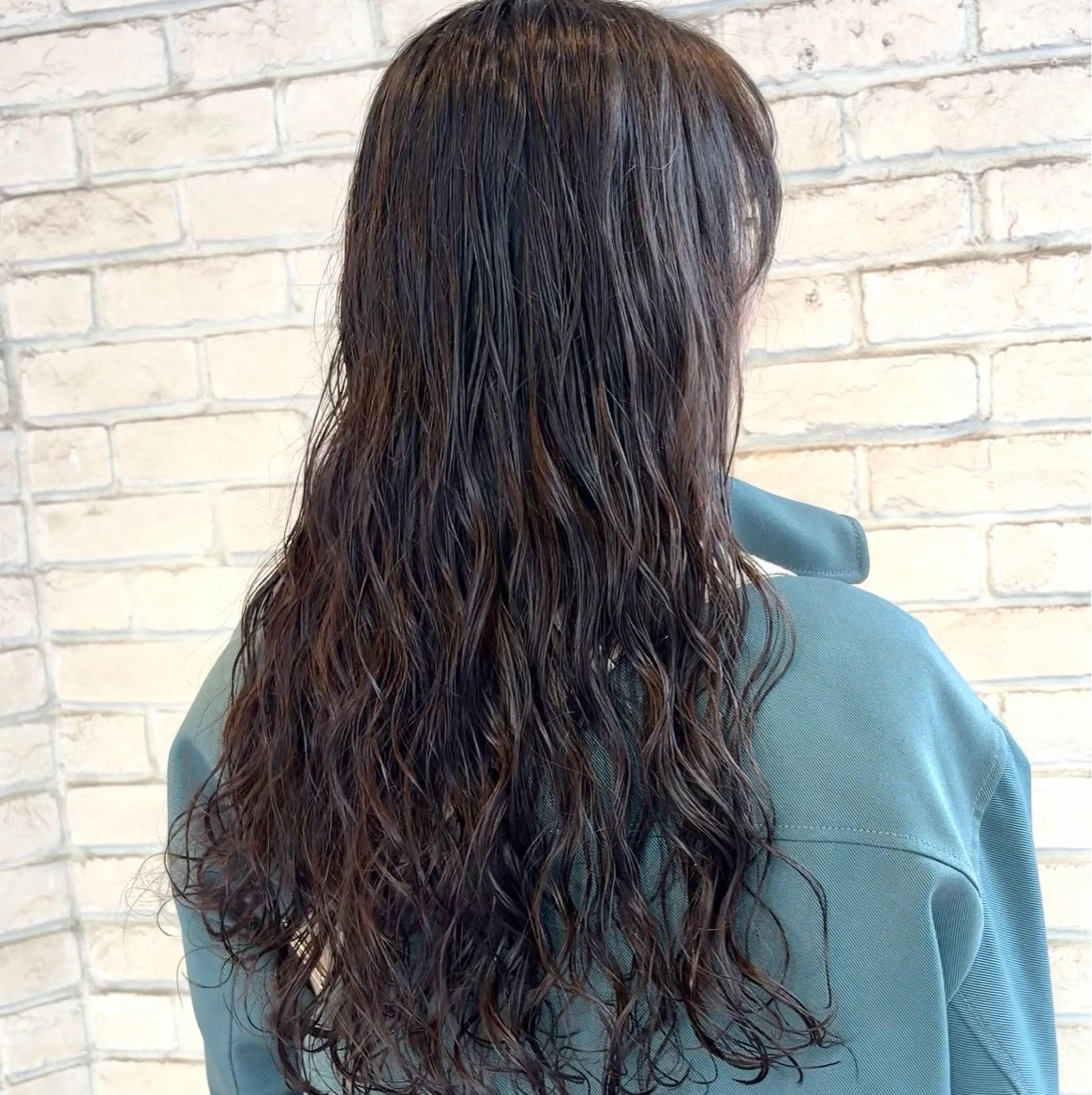 ロング パーマ カット パーマ 横浜パーマ🌐 暖色カラー🍒もえかのヘアスタイル