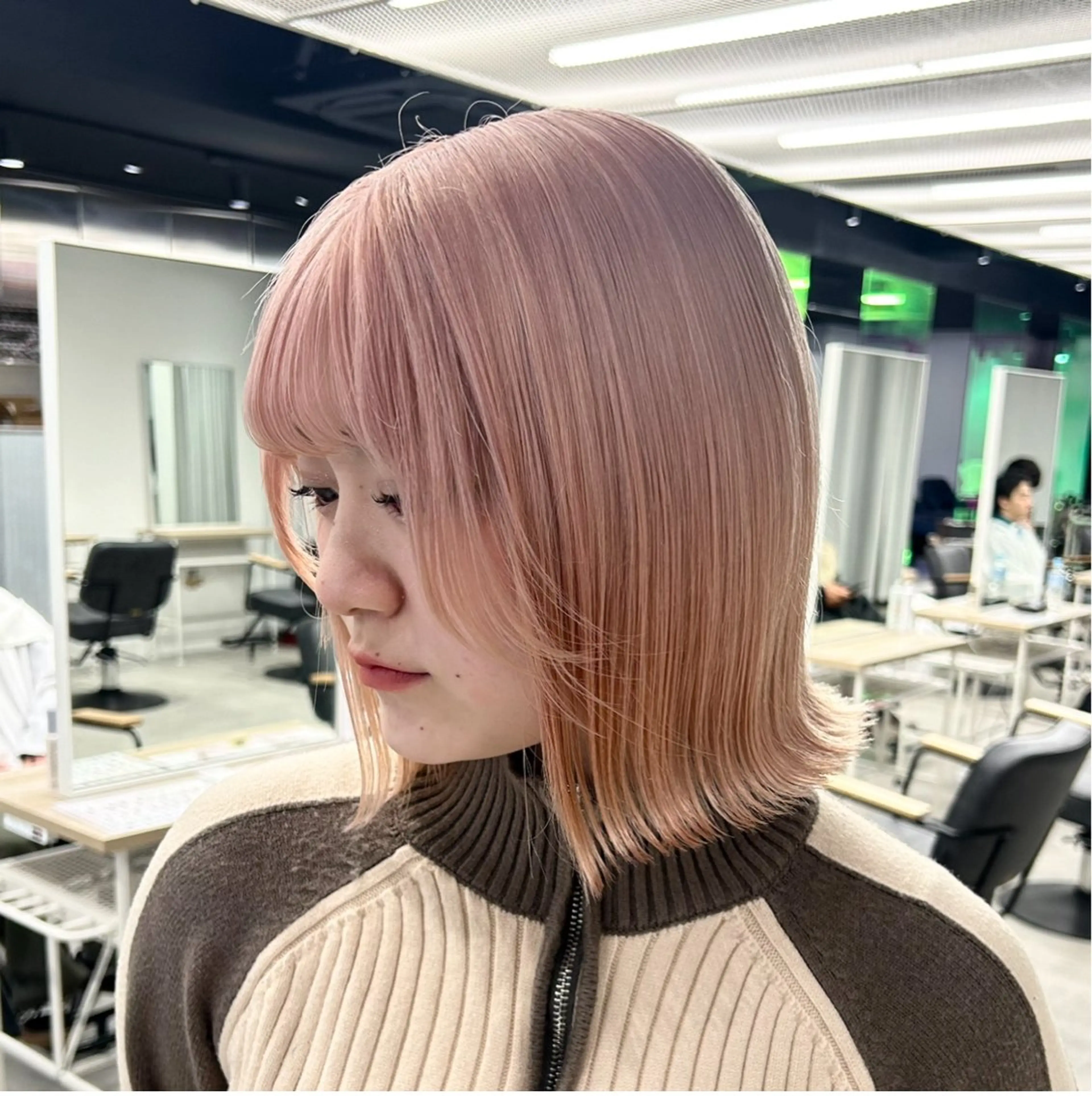 ミディアム 髪質改善 ヘアカラー トリートメント メンズ/ボブ/パーマ /くるみのマツエク・マツパデザイン