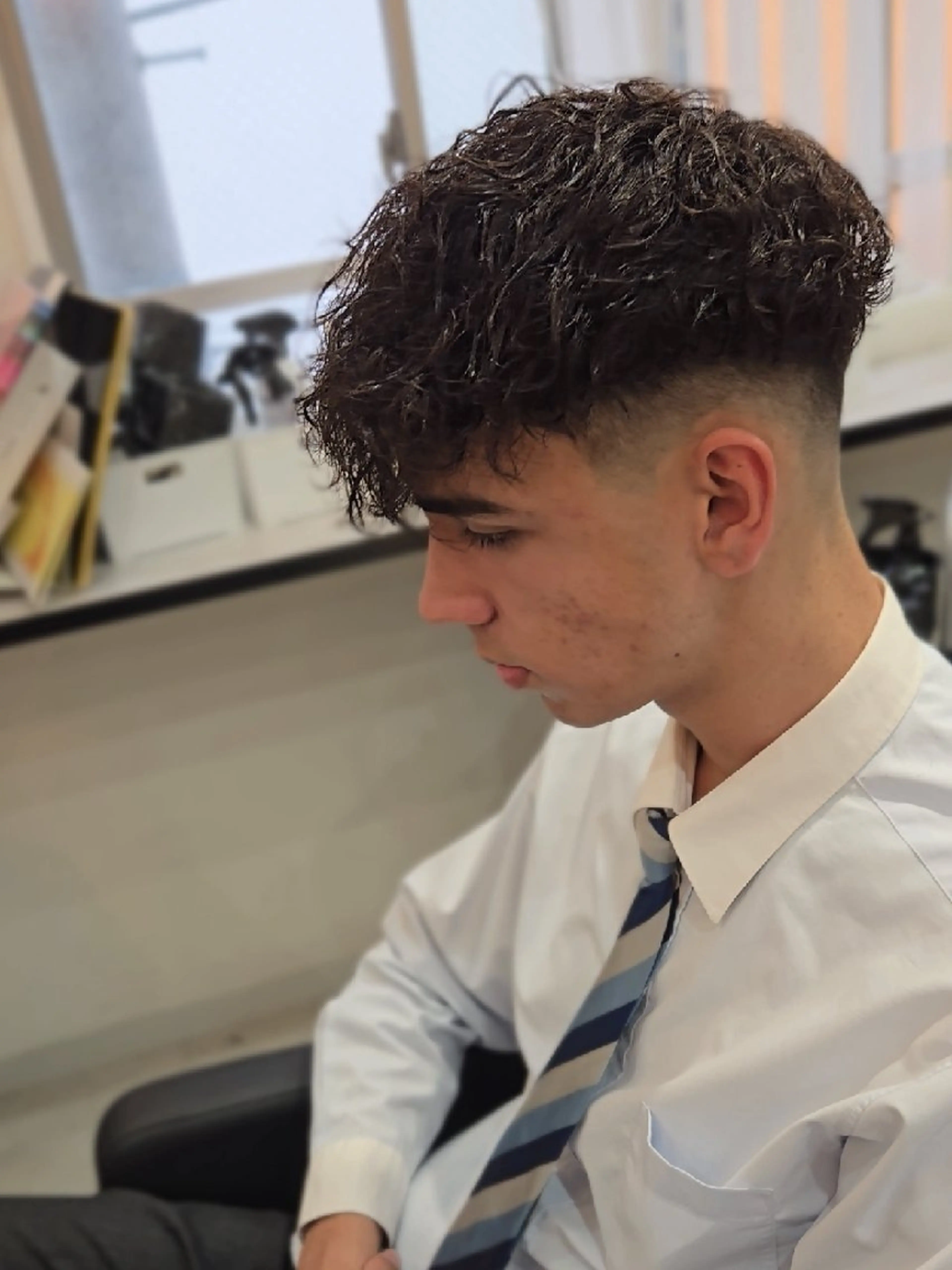 ショート パーマ カット パーマ ヘアセット Lapis 名古屋駅前店所属・LEN名古屋/パーマ メンズ特化美容師のヘアスタイル
