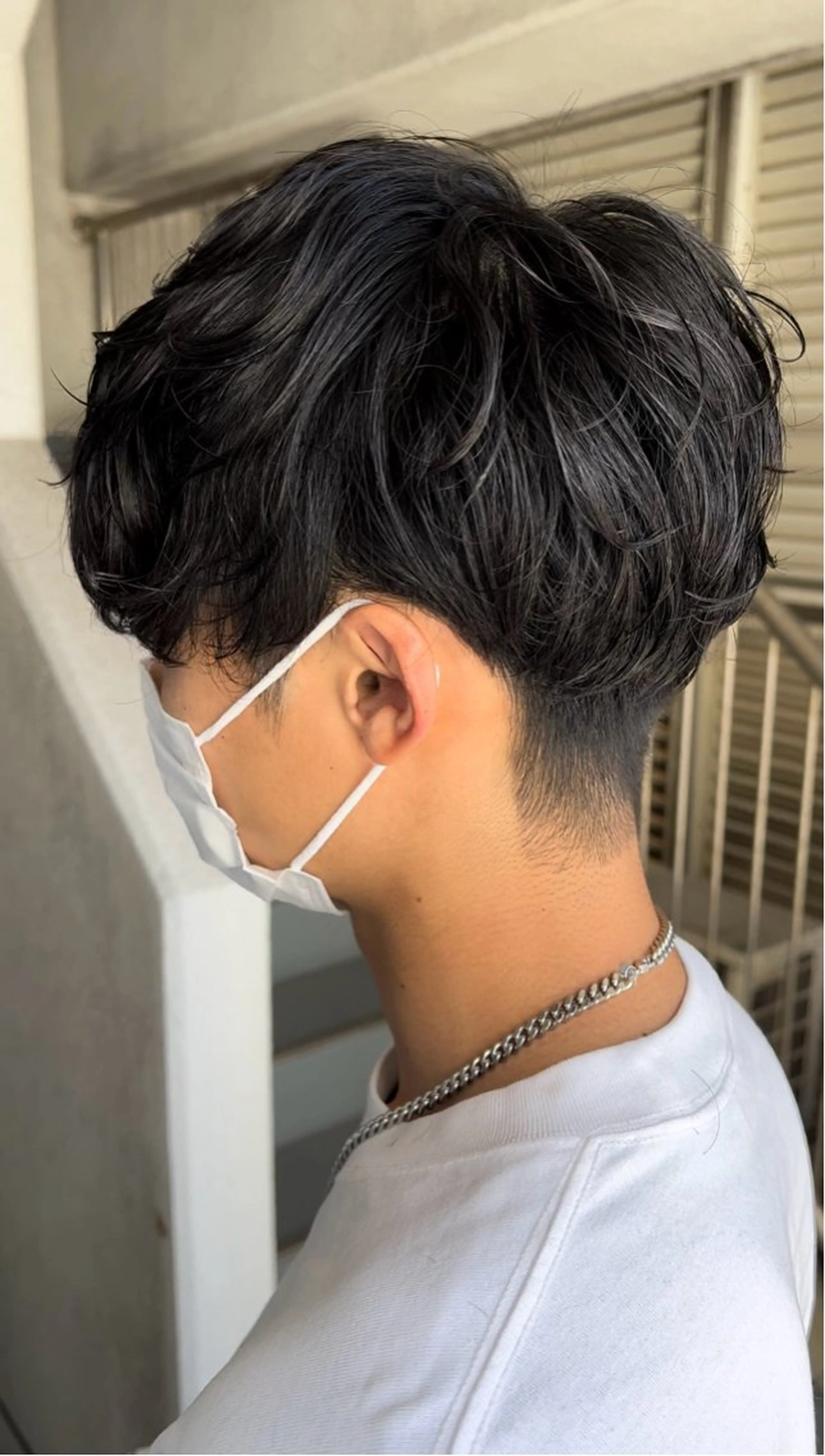 メンズ マッシュ メンズパーマ 刈り上げ blue hair create box所属・大原 京利のヘアスタイル