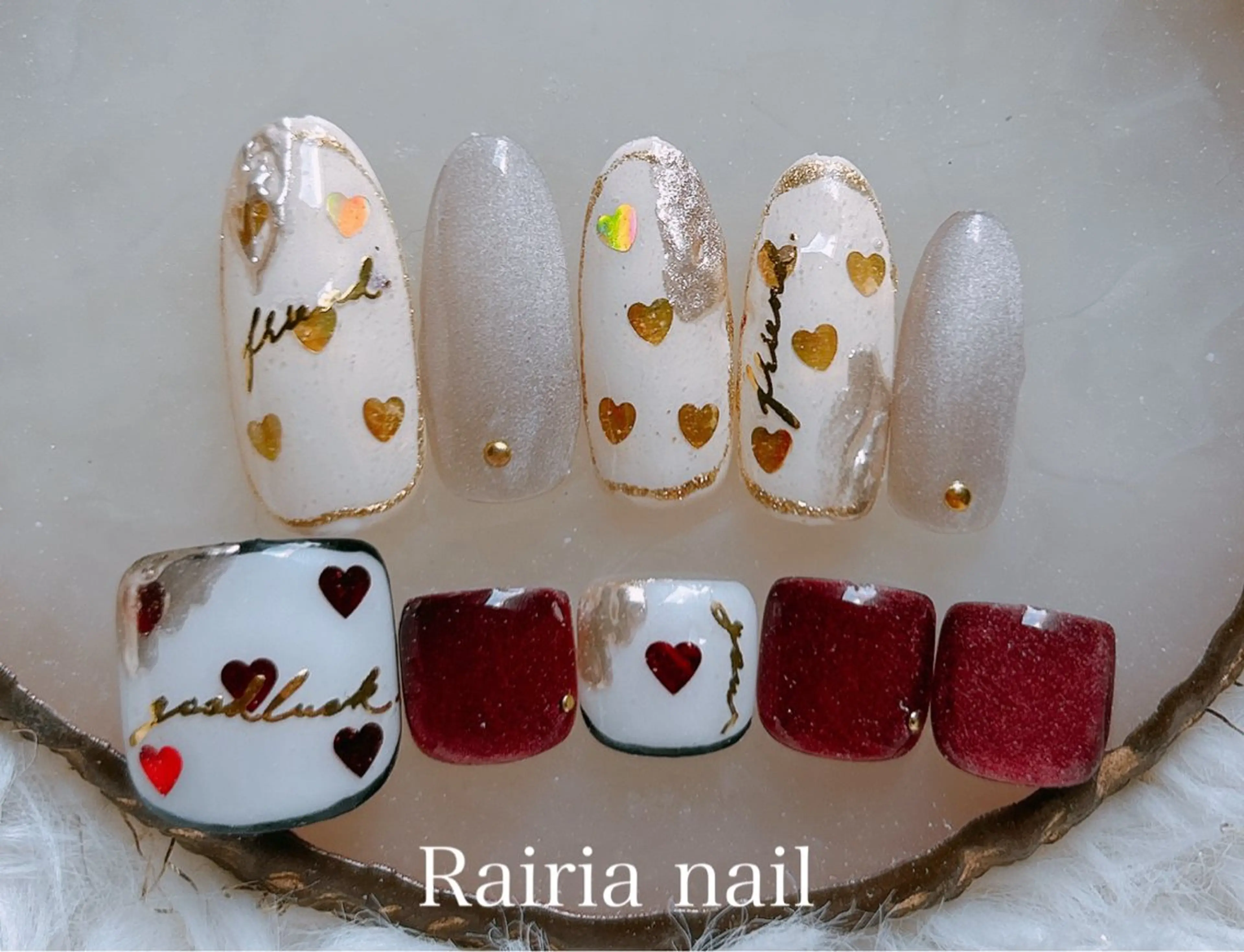 ネイル アートネイル ジェルネイル 持ち込み ニュアンスネイル パラジェル Rairia nail本八幡店のネイルデザイン