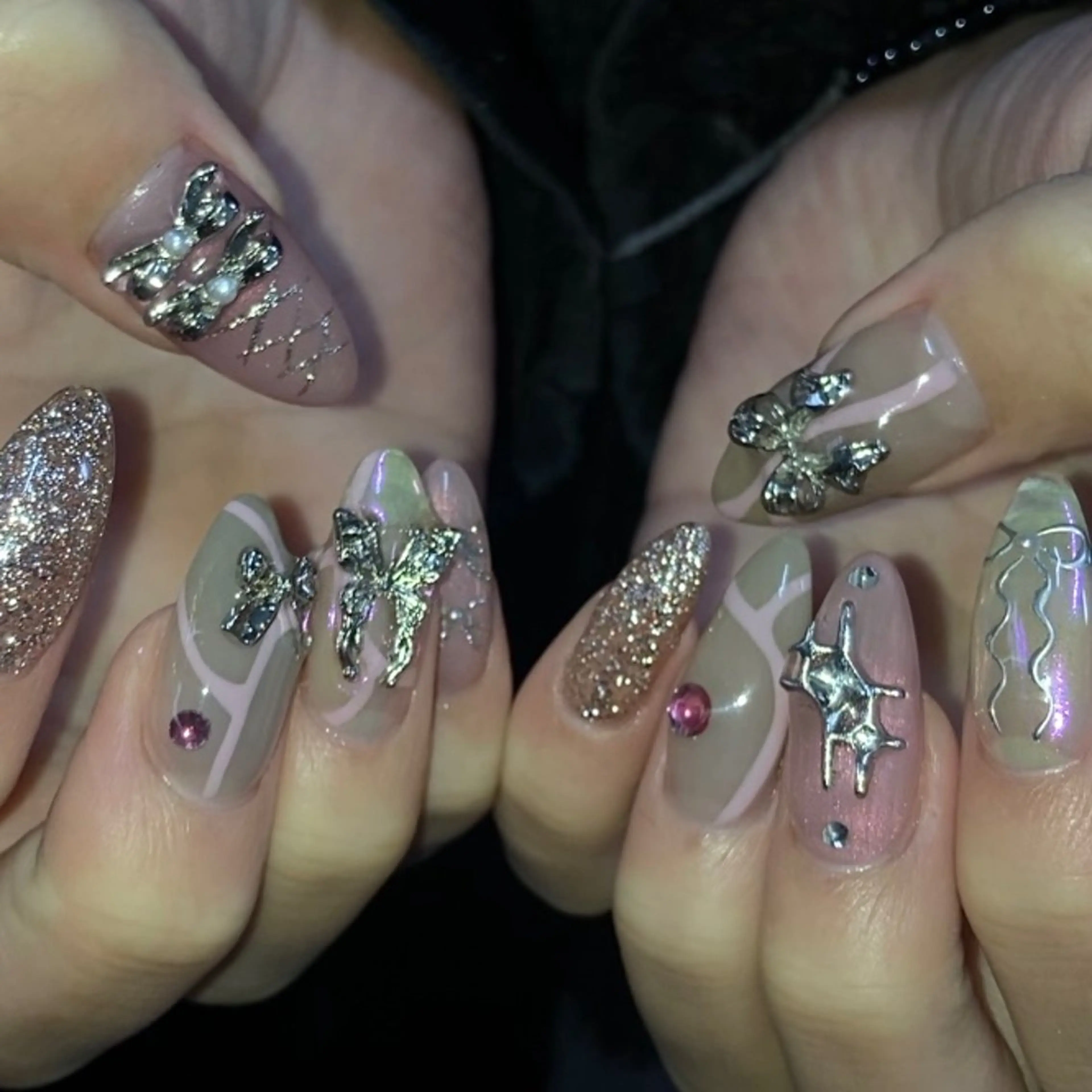 ネイル ハンドネイル フットネイル kana/モード ・グランジ໒꒱のネイルデザイン