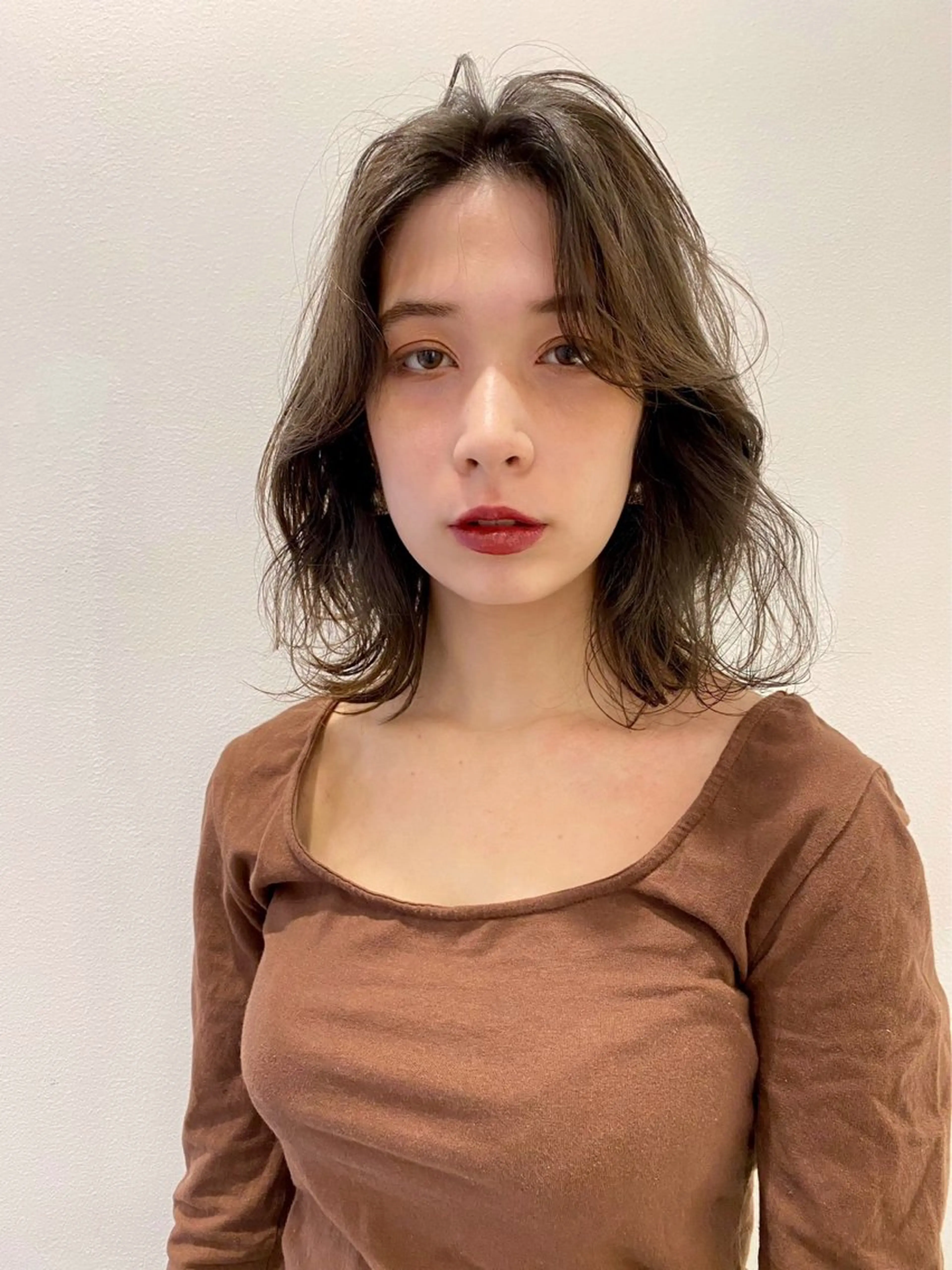 セミロング カラー パーマ amble luxe 髪質改善 💕のヘアスタイル