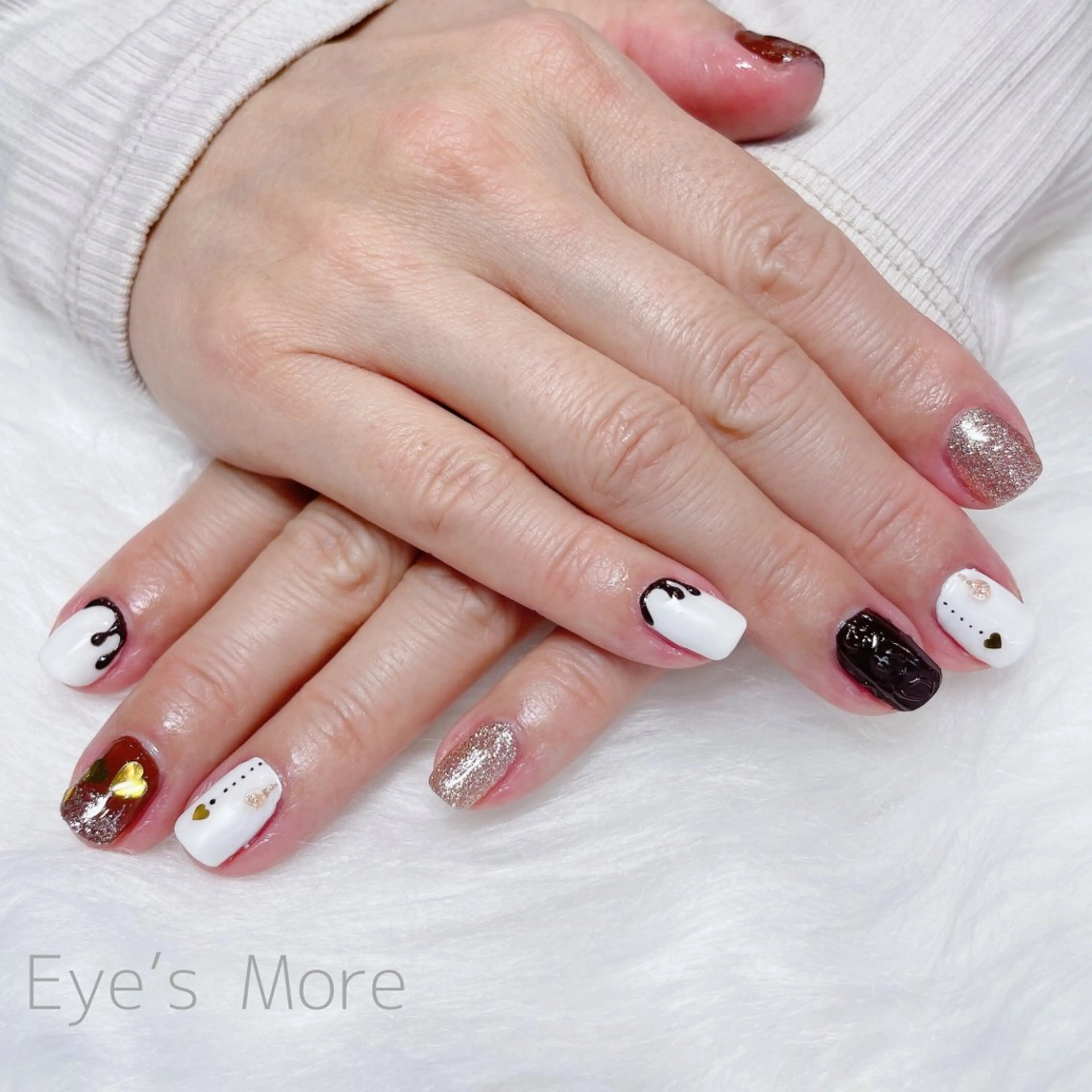 ネイル バレンタイン ハンドネイル Eye’sMore八王子所属・Eyes More/ Yukiのネイルデザイン