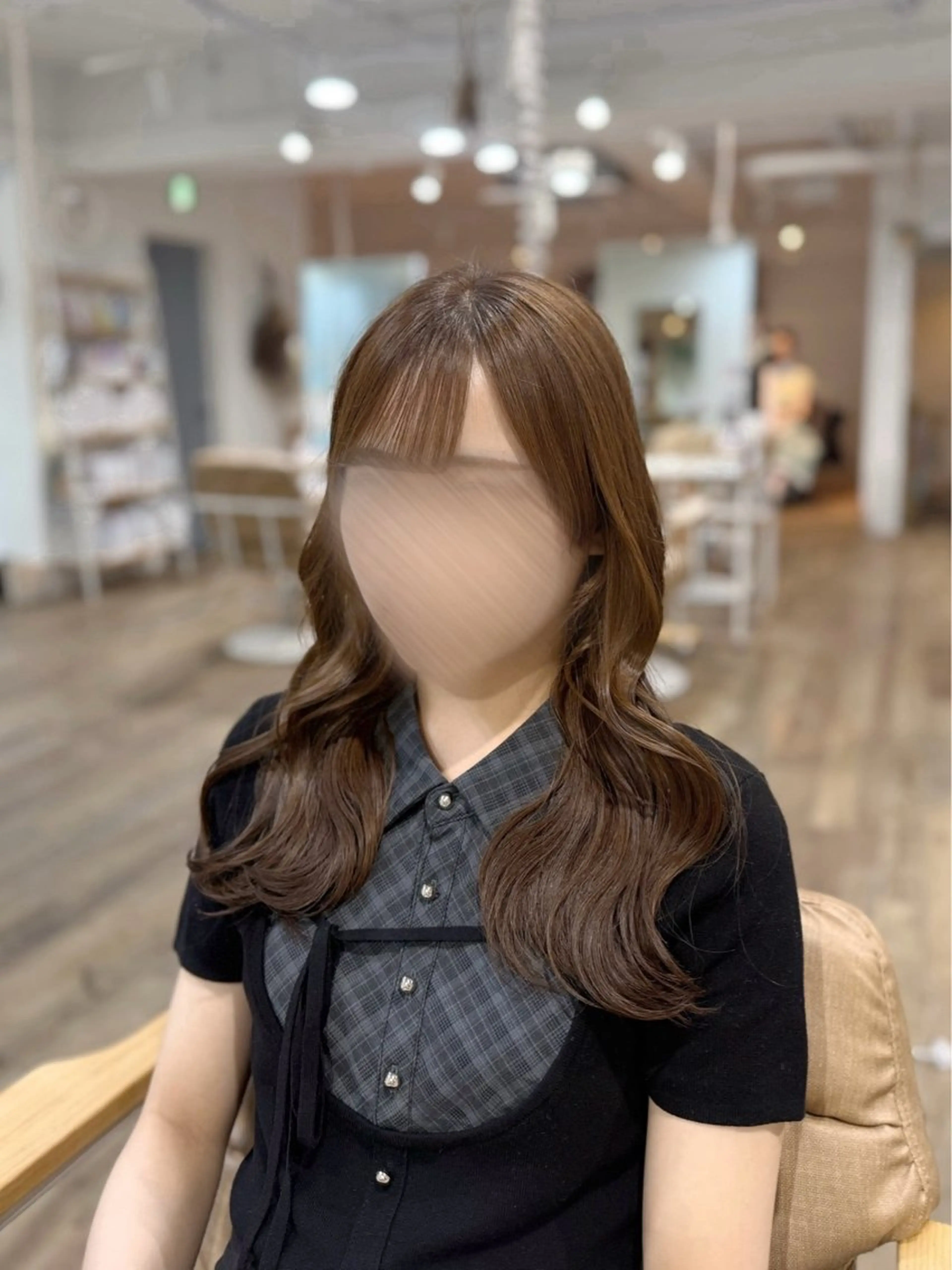ロング ヘアカラー トリートメント ピンク・ラベンダー/ レイヤー/NANAのヘアスタイル