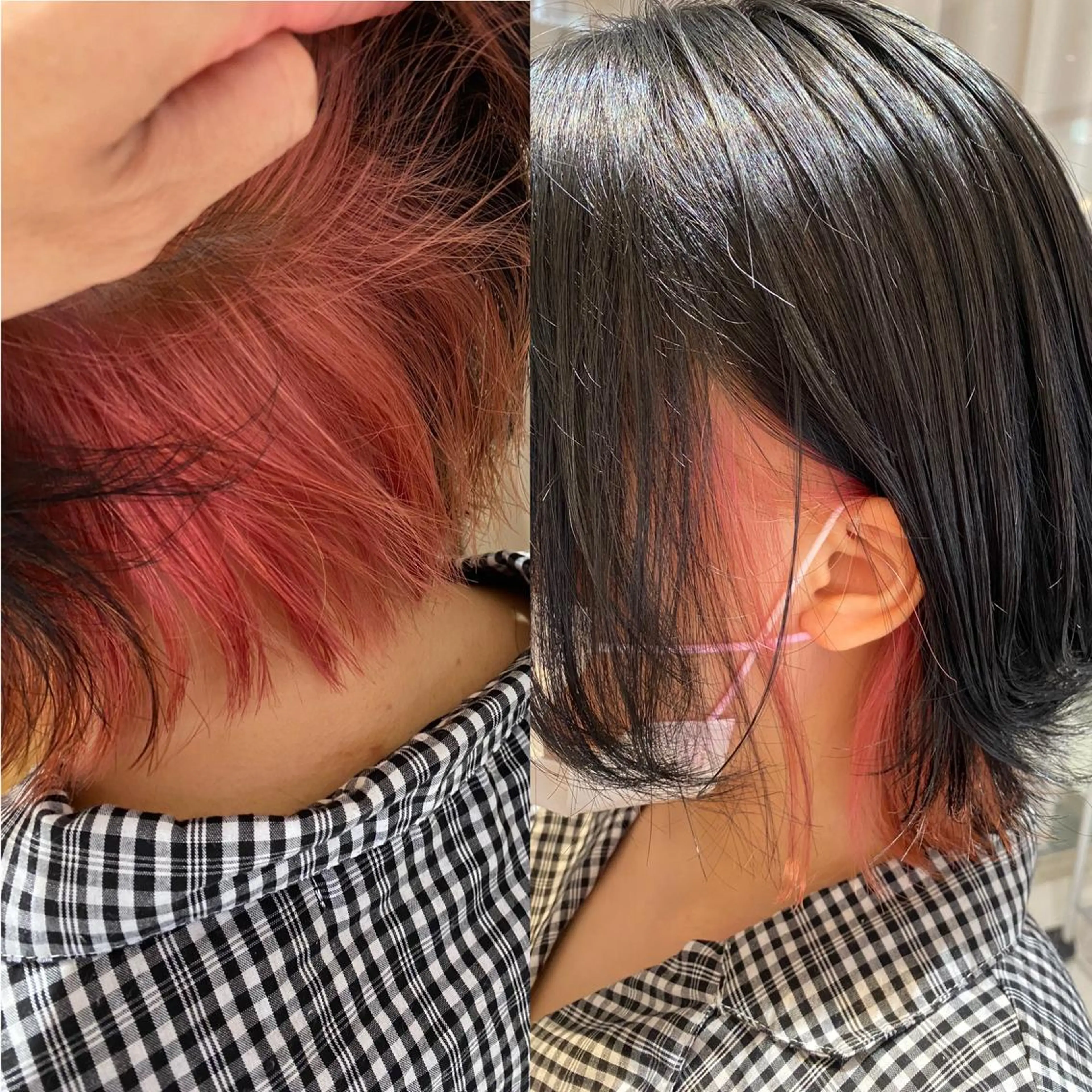 ミディアム カラー ブリーチ ケアブリーチ ピンクカラー 谷合 貴志のヘアスタイル