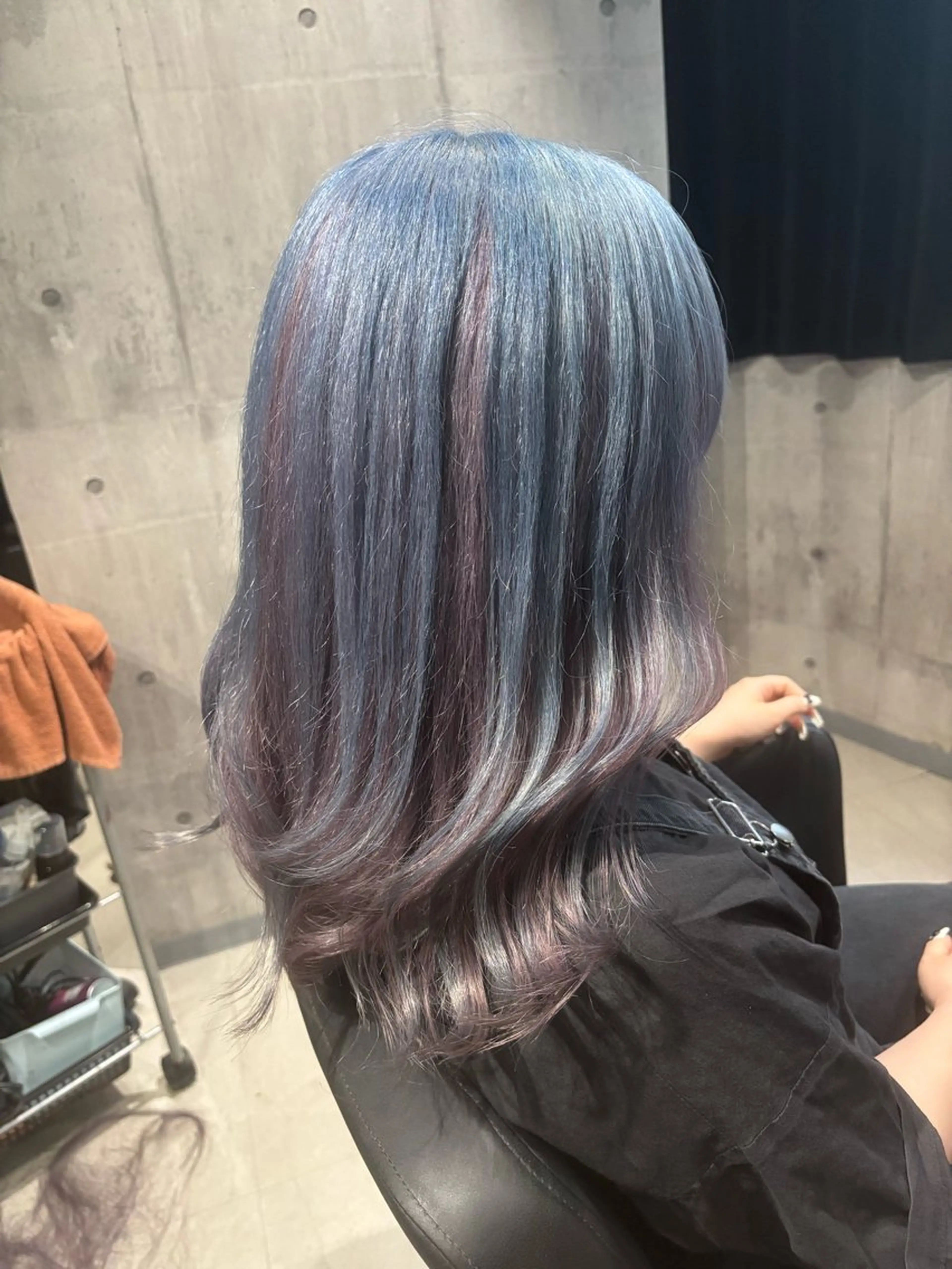 セミロング カラー ブルーカラー デザインカラー ラベンダーカラー カット ヘアカラー トリートメント _white【京橋店】所属・_WHITE / KENTOのヘアスタイル