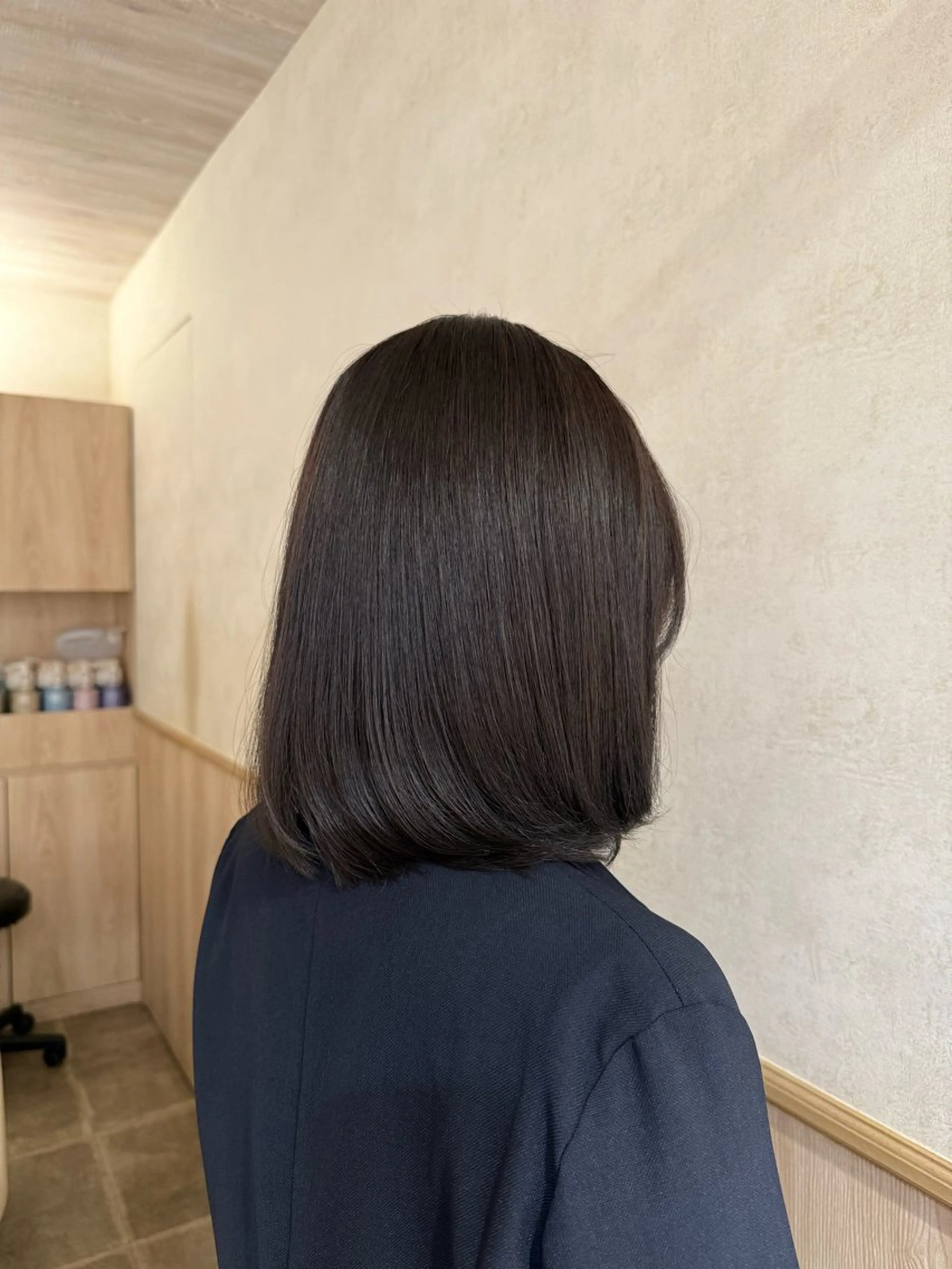 ミディアム カラー トリートメント カット ヘアカラー sakura/暖色/ 透明感/艶カラーのヘアスタイル