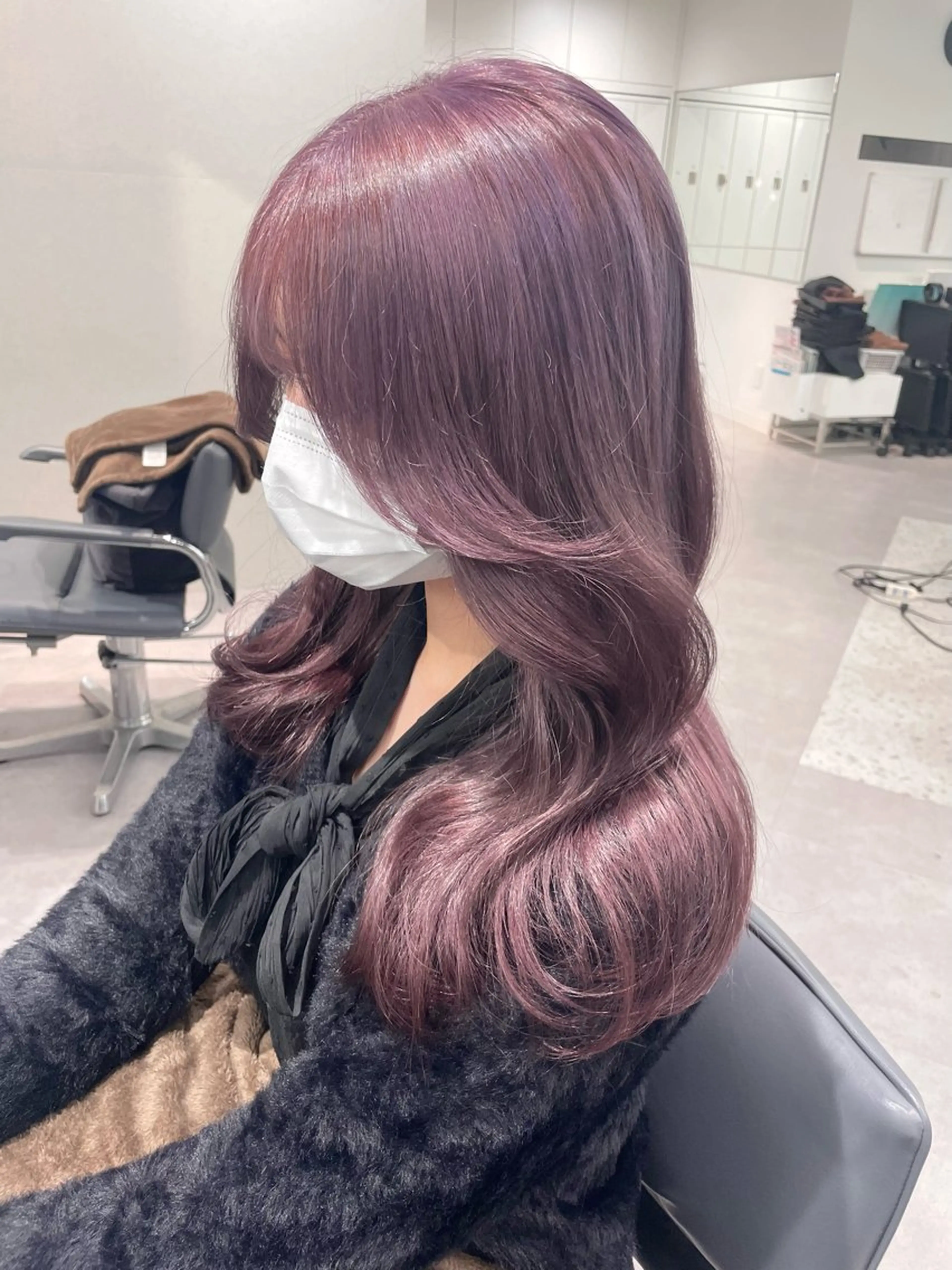 ロング カラー カット ヘアカラー トリートメント 韓国レイヤー/新宿/ 髪質改善/岡崎のヘアスタイル