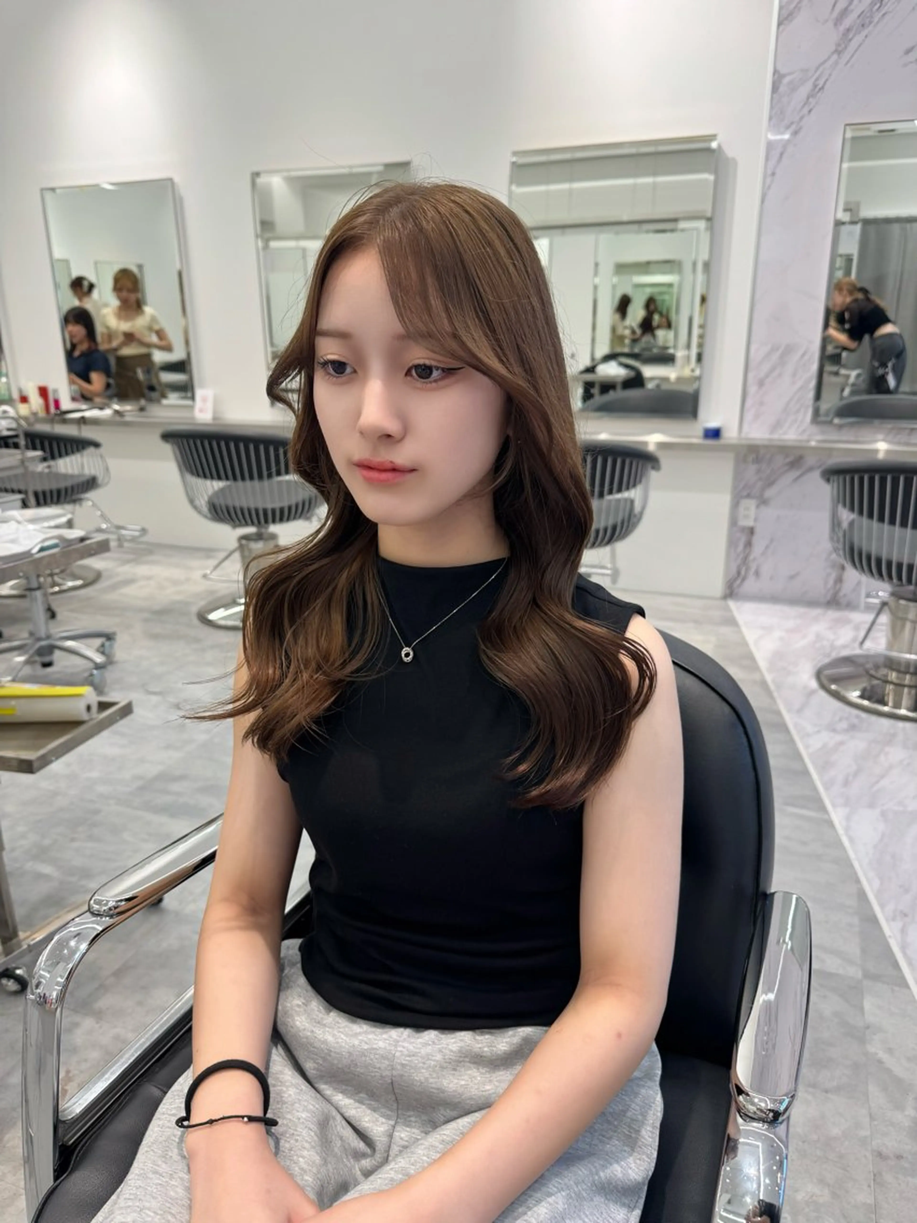 ロング カラー ヘアカラー ParveMix🍀 藤原愛未のヘアスタイル