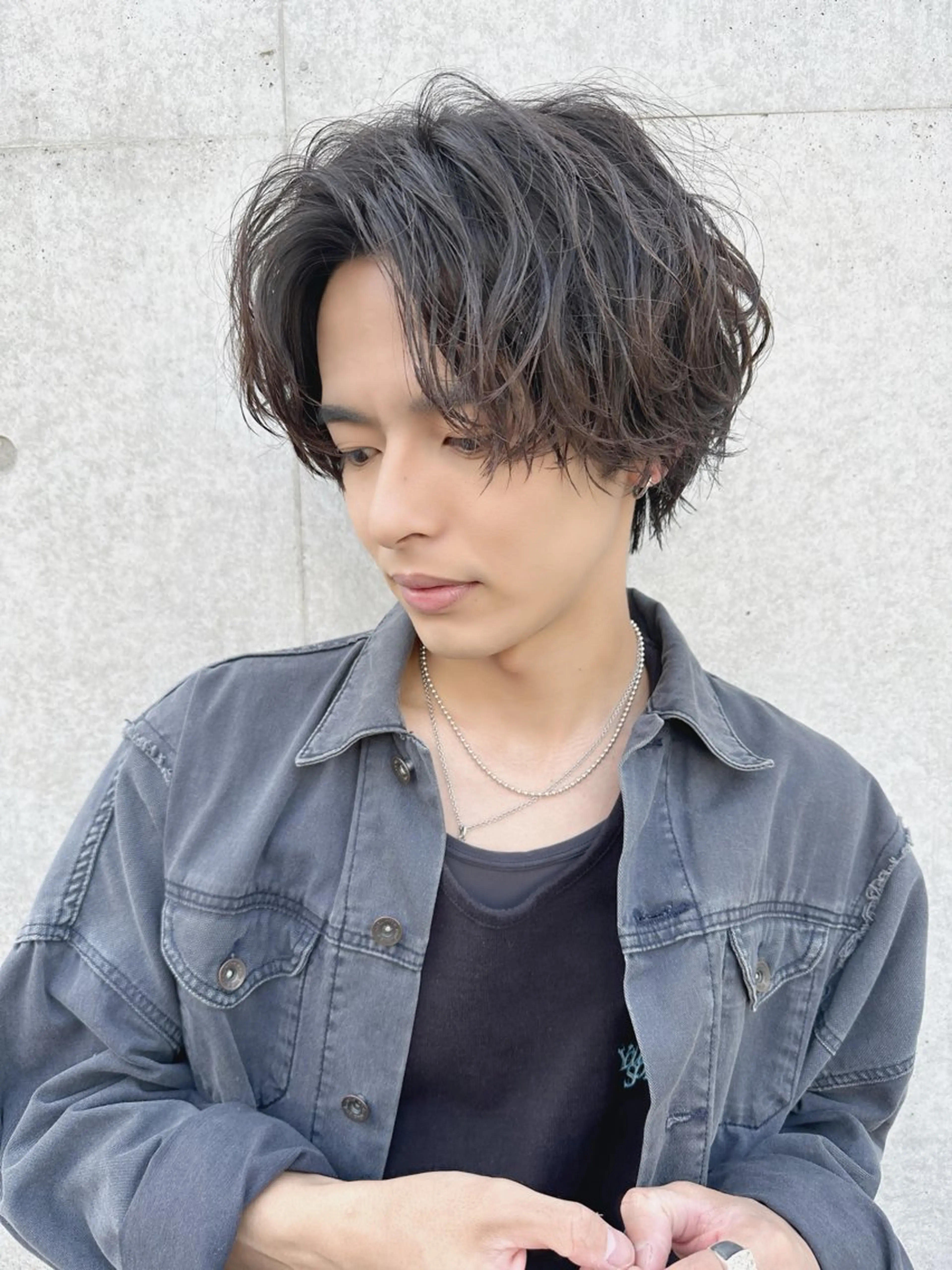 ショート パーマ メンズ 渋谷駅から徒歩1分 BLUCKメンズヘアのヘアスタイル