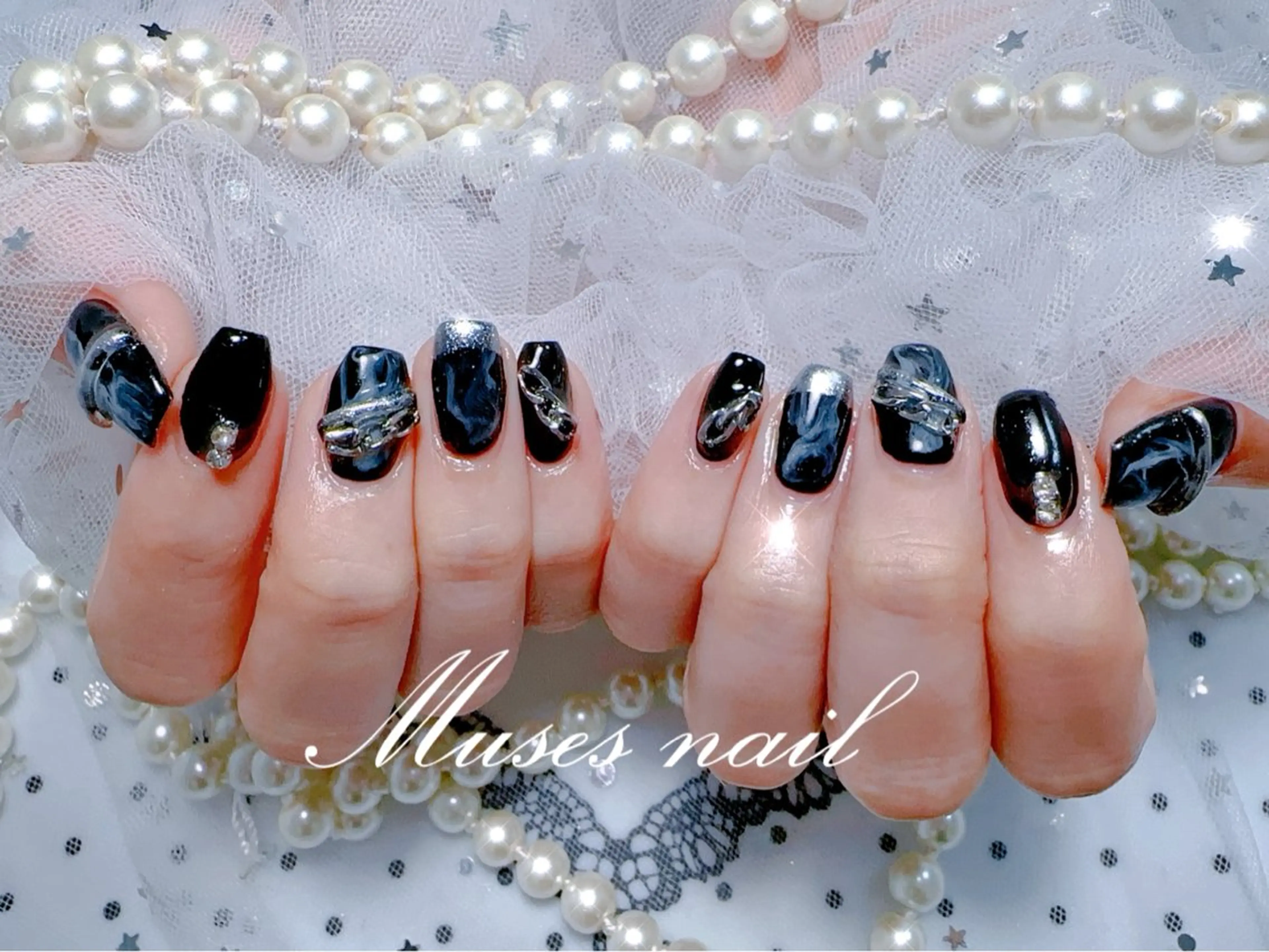 ネイル オーロラネイル チークネイル 長さ出し フレンチネイル ジェルネイル MUSES  NAIL  SALON所属・MUSES ネイルのネイルデザイン