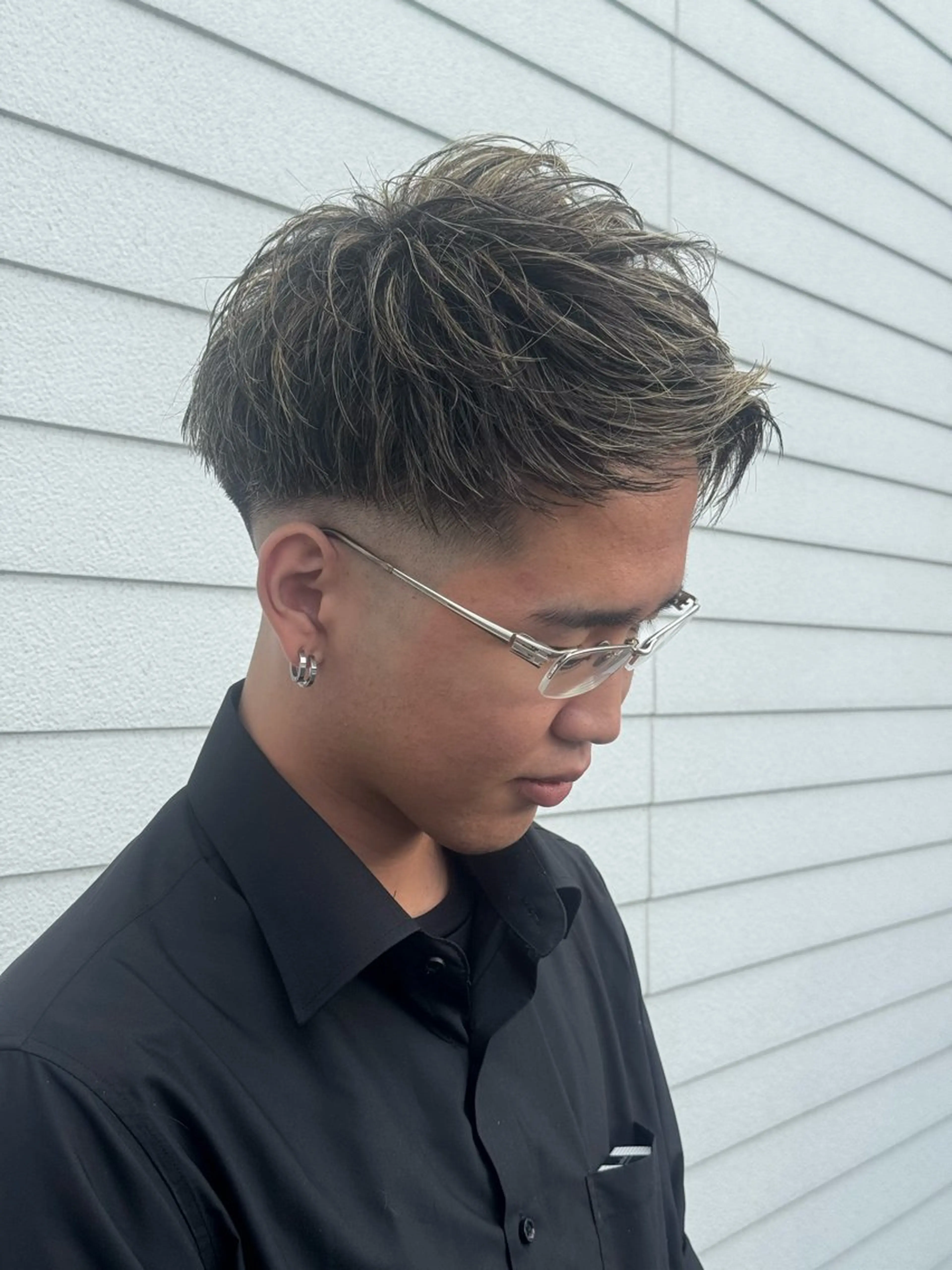 ショート メンズ フェードカット カット 鈴木 陸のヘアスタイル