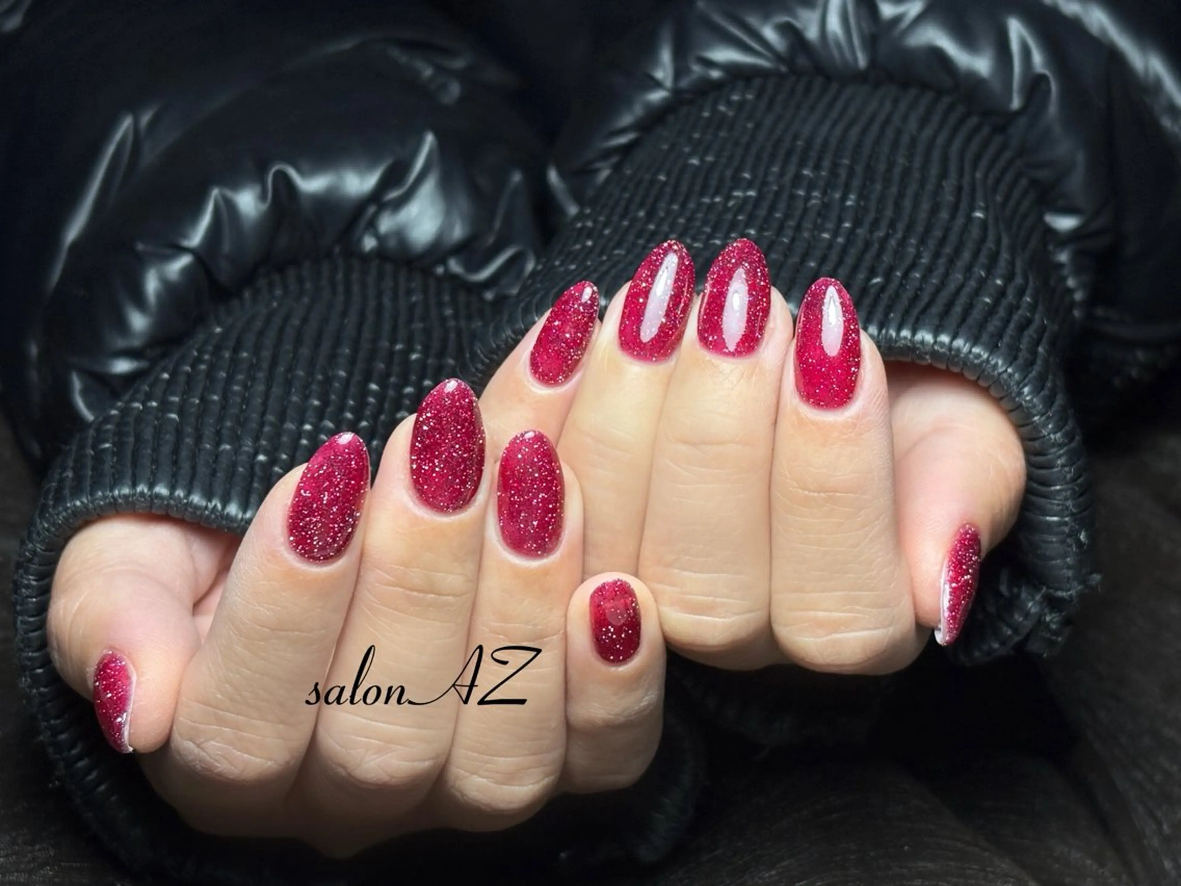 ネイル フラッシュネイル ワンカラーネイル ハンドネイル salonAZ トップネイリストのネイルデザイン