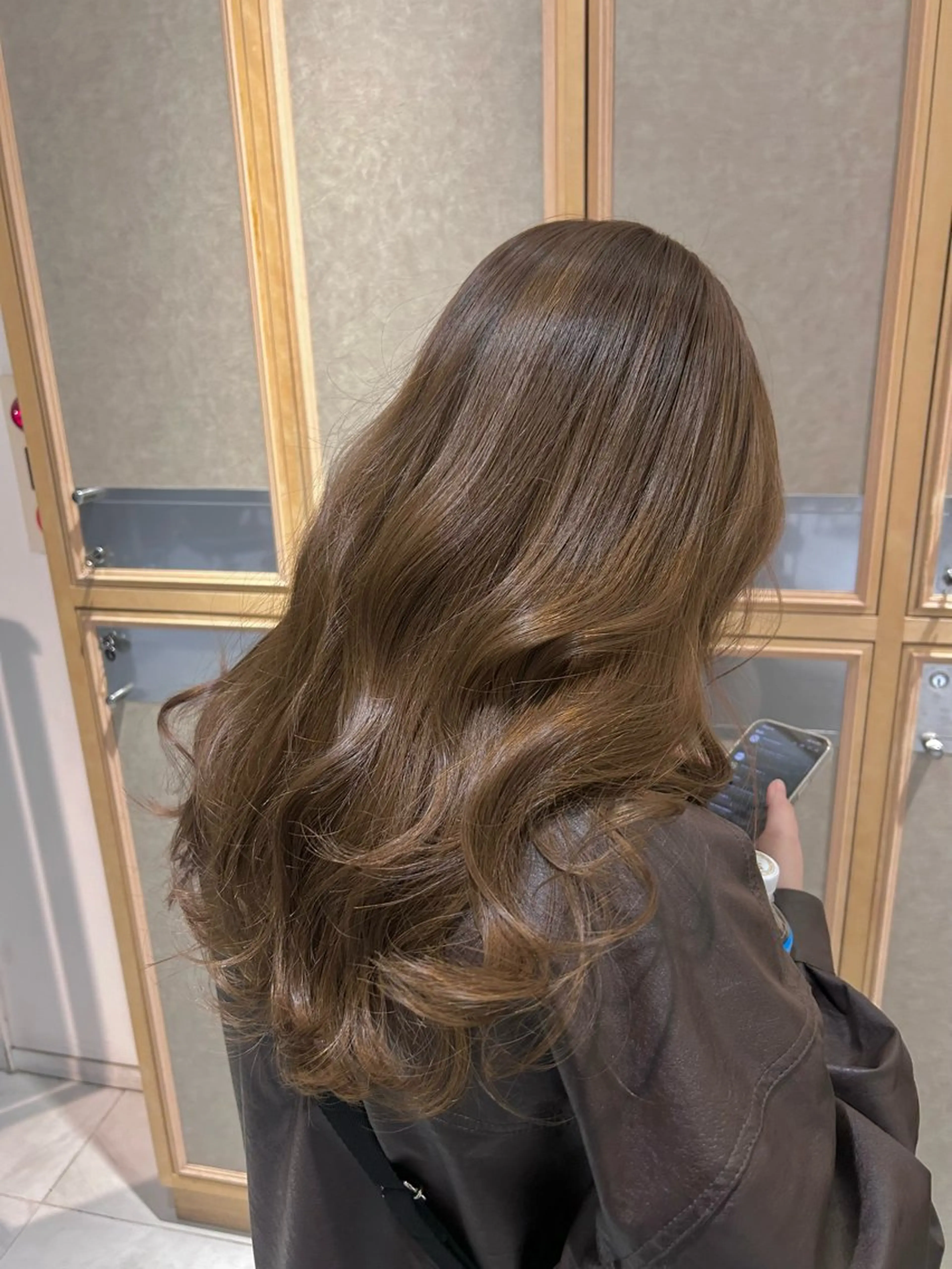 ロング カラー ブリーチ ダブルカラー ブリーチなしカラー オレンジ ヘアカラー トリートメント ヘッドスパ ヘアセット ハイトーン/エクステ レイヤー/mikoのヘアスタイル