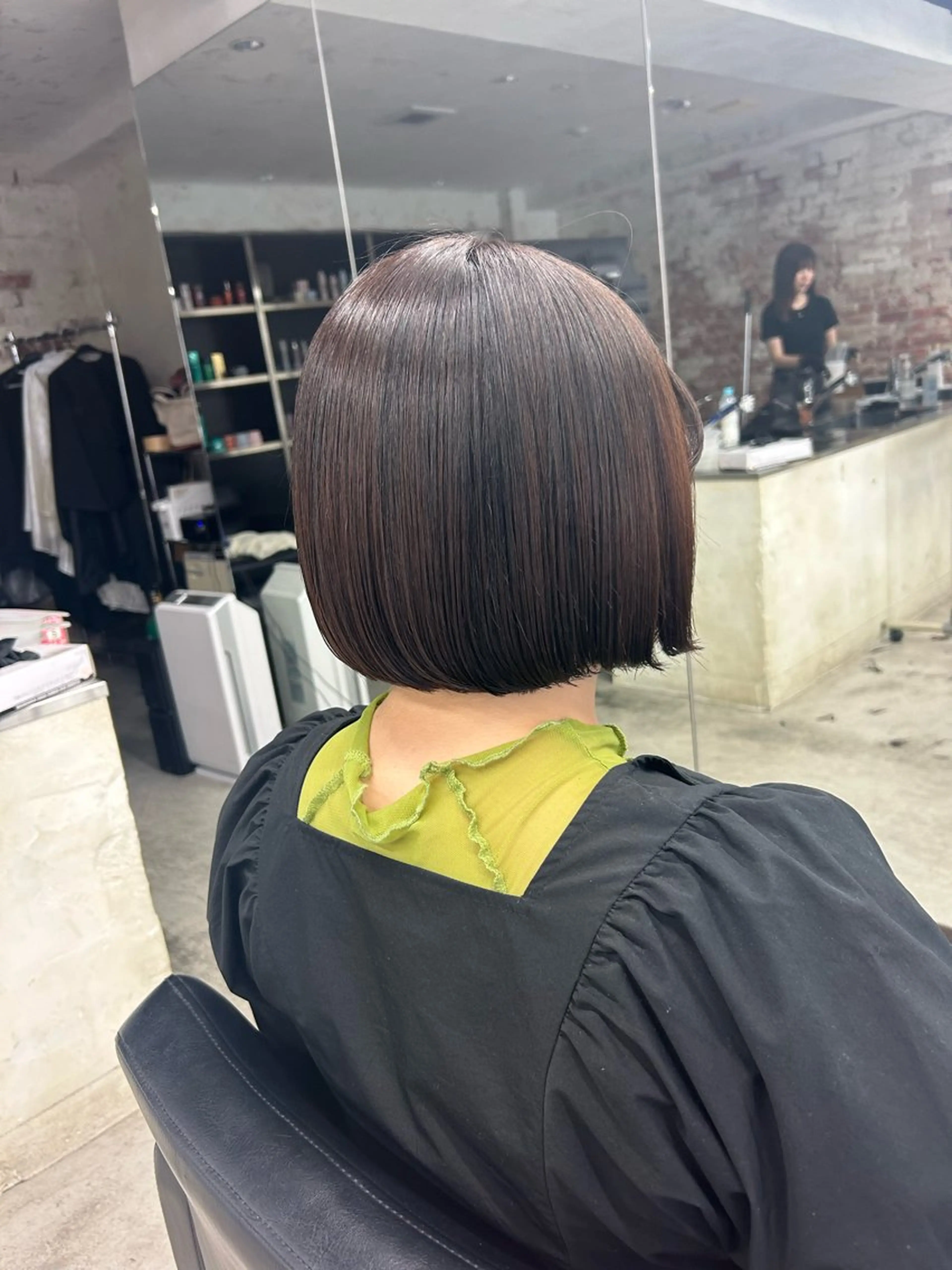 ショート カラー ブラウンカラー オレンジ オレンジブラウン ボブ 小顔カット 🤍MIREA🤍 tocca茨木店のヘアスタイル