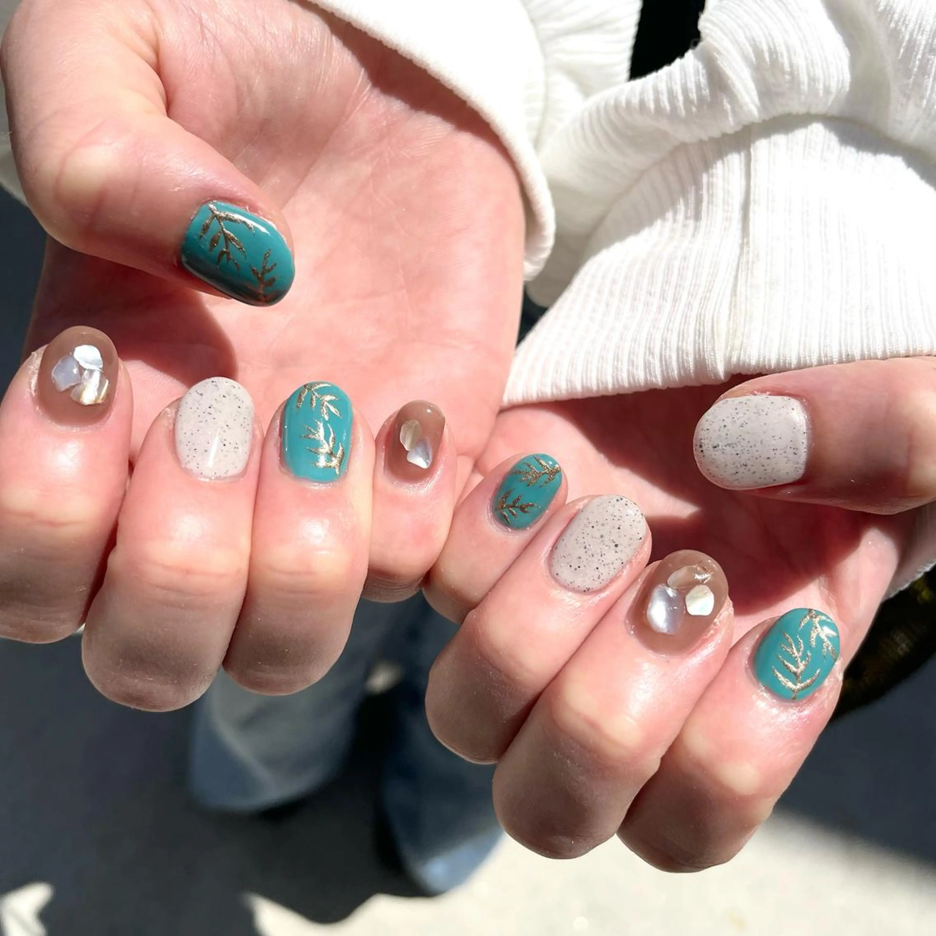 ネイル ハンドネイル Sea  nail by emaのネイルデザイン