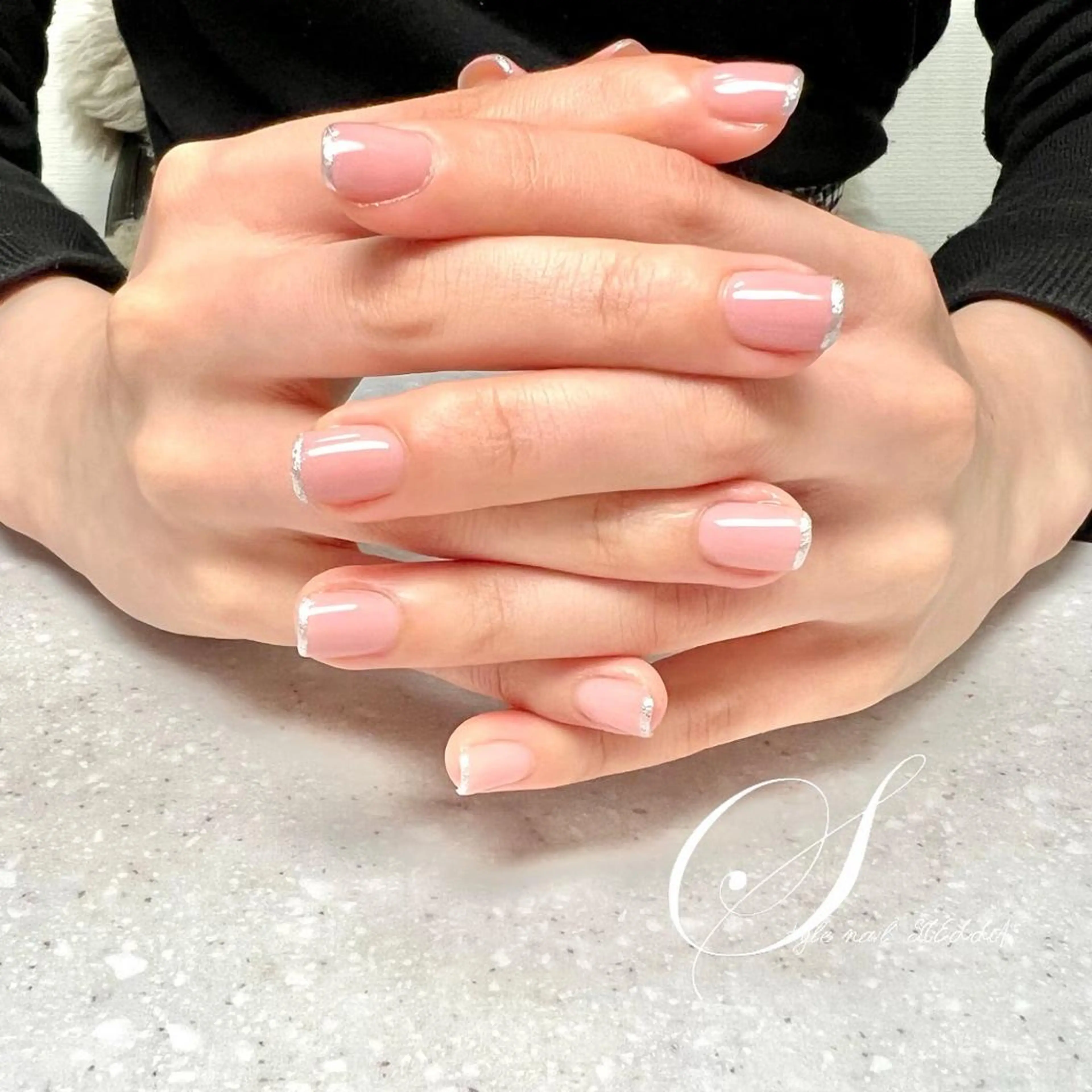 ネイル ジェルネイル ラメ(グリッター) 持ち込み シンプルネイル ハンドネイル ステラ marikominoのネイルデザイン