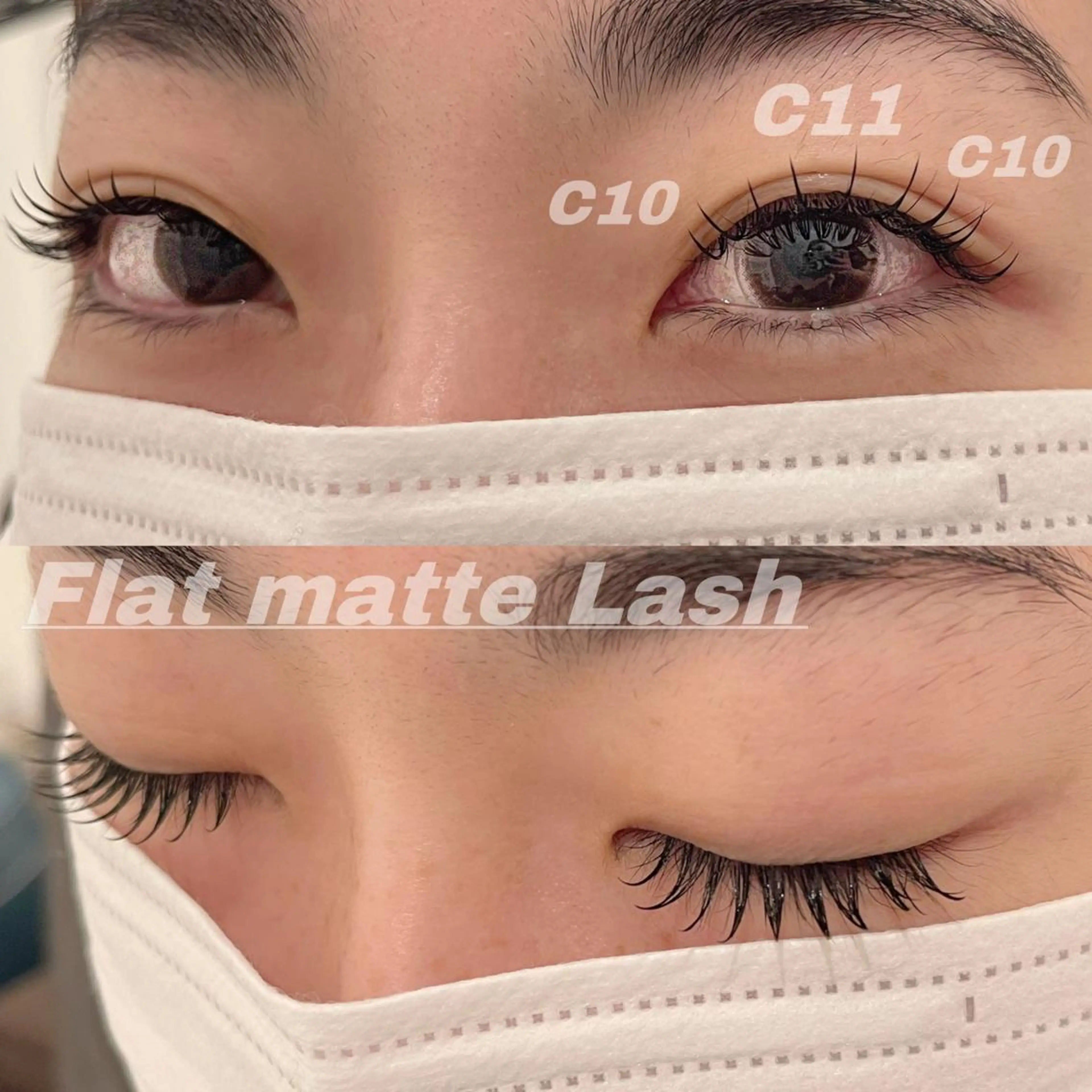 マツエク・マツパ 束感まつ毛 Cカール フラットラッシュ Eye ELSA lash栄店 長沼の眉毛・アイブロウイメージ