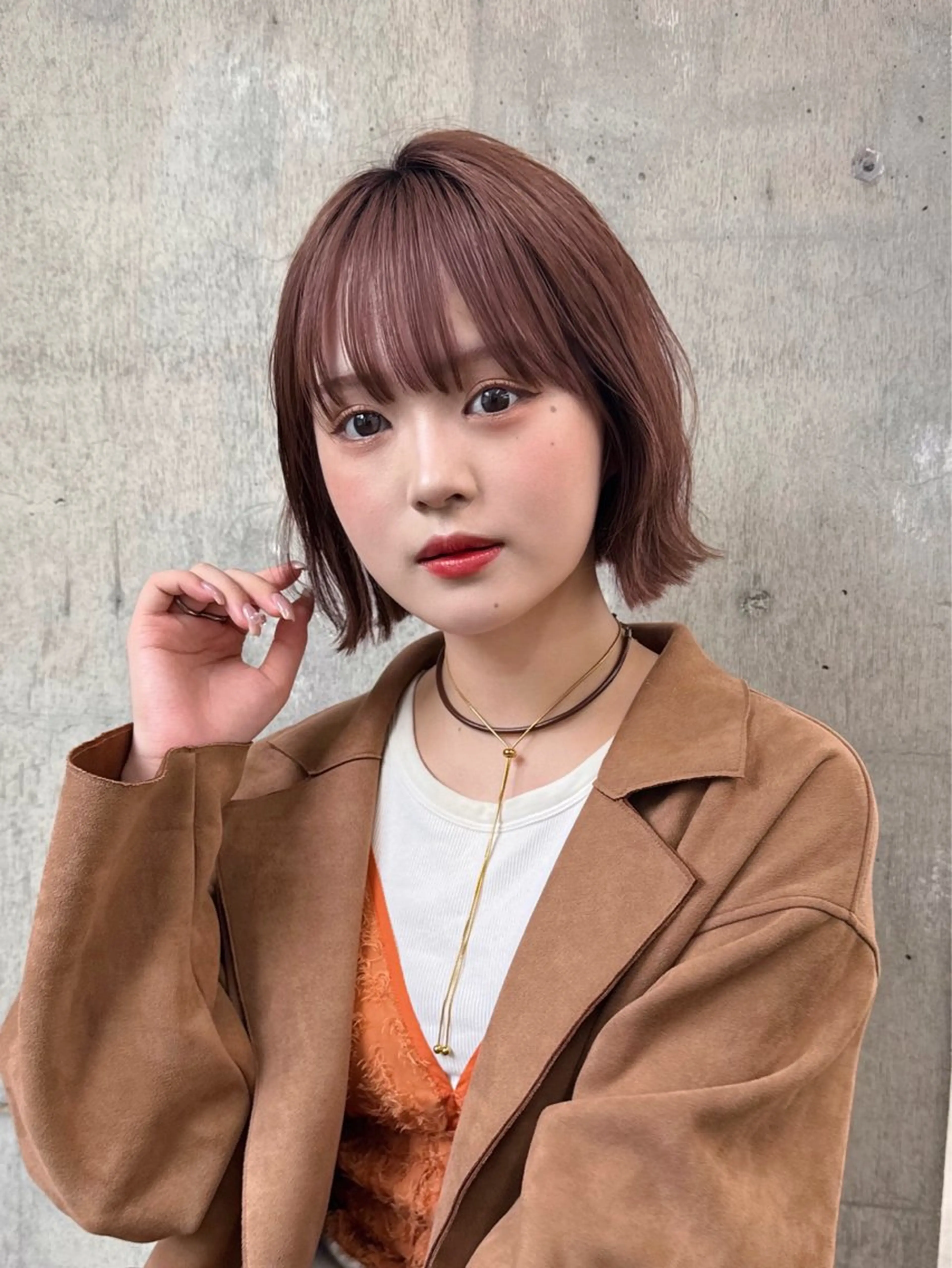 ショート カラー グレージュ/レイヤー /ボブ/moyu🎀のヘアスタイル