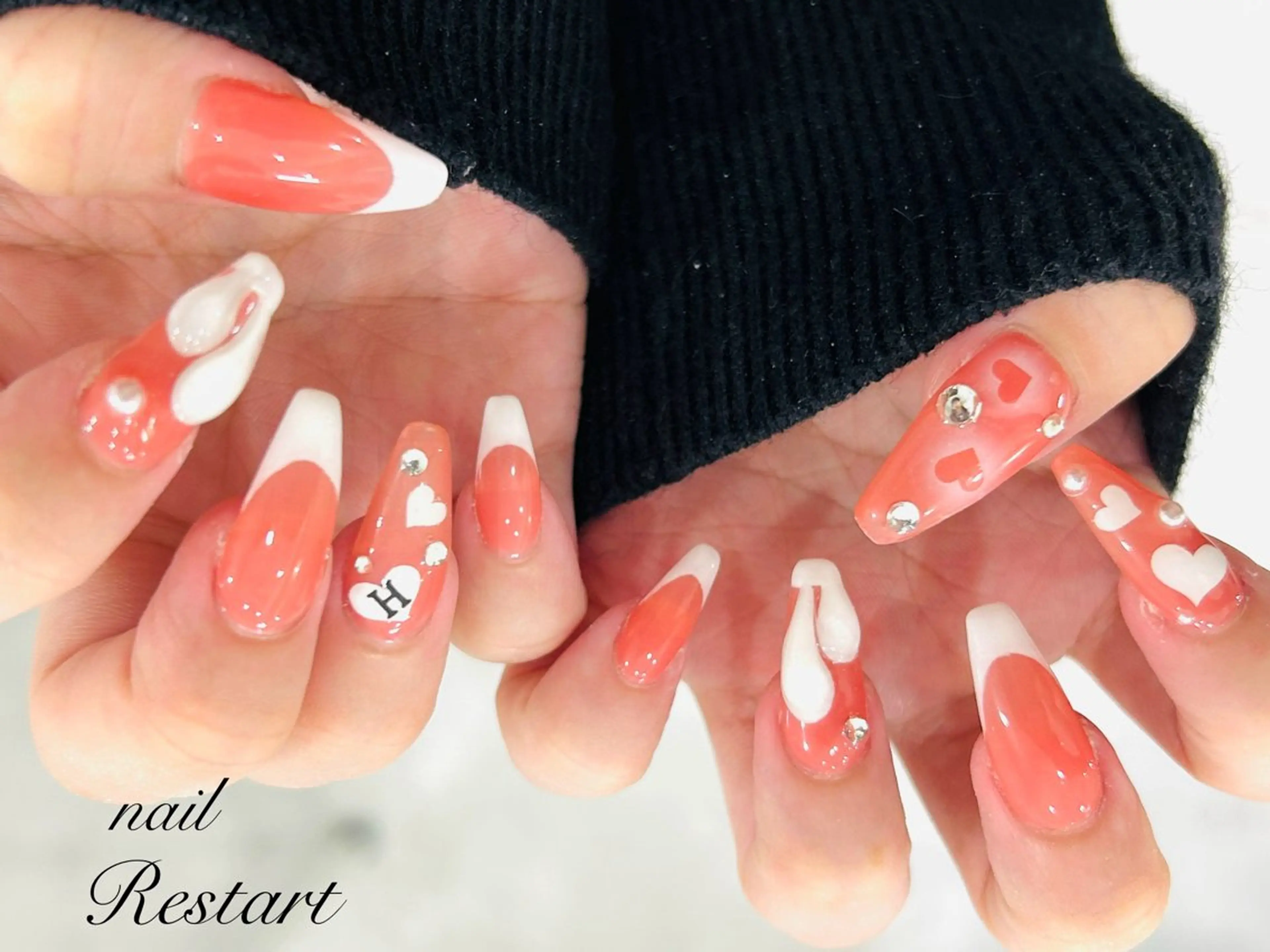 ロング ハンドネイル nail Restart所属・Restart YURIのネイルデザイン