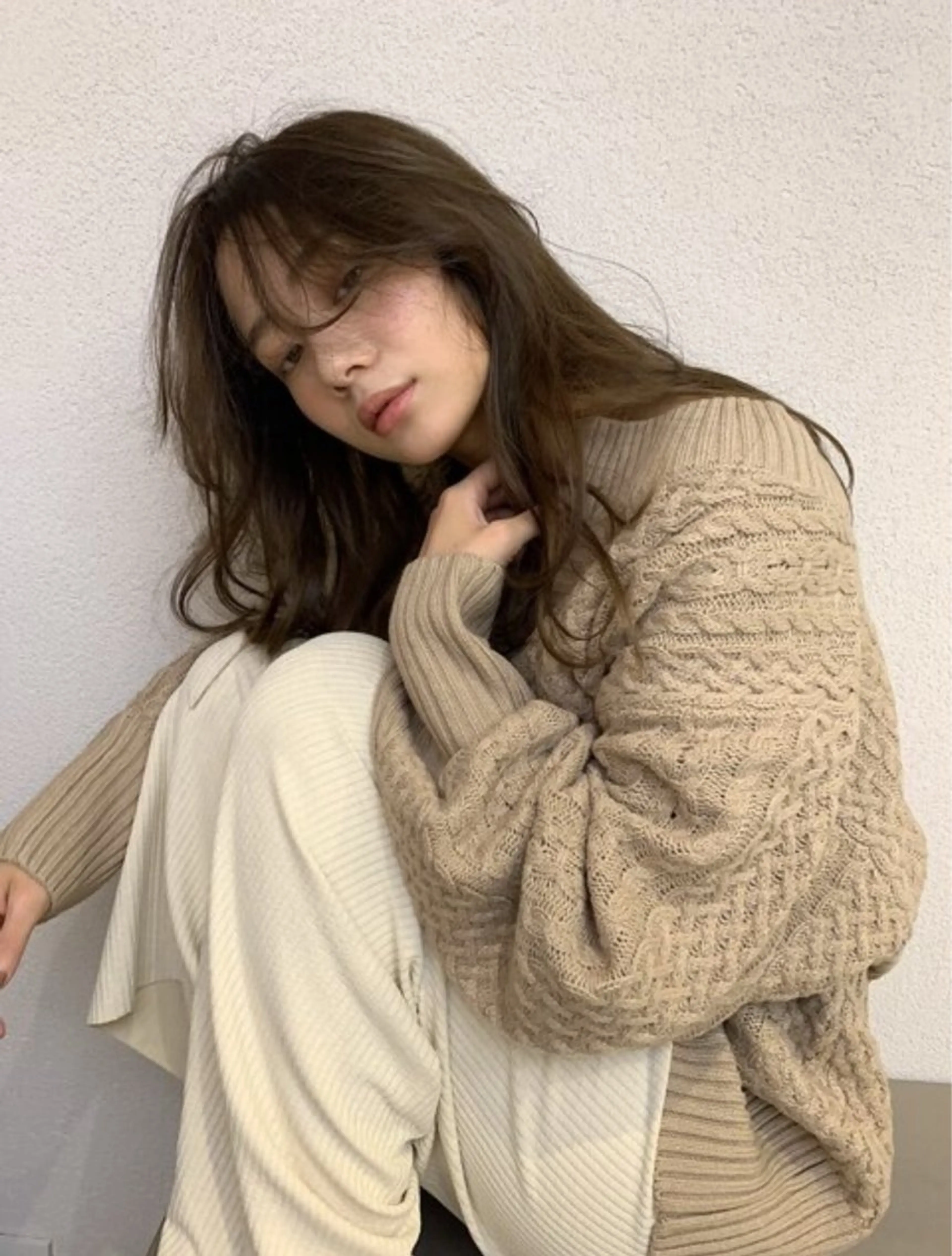 ロング カラー ブラウンカラー カット ヘアカラー トリートメント Jr.スタイリスト ヨシノヒメカのヘアスタイル