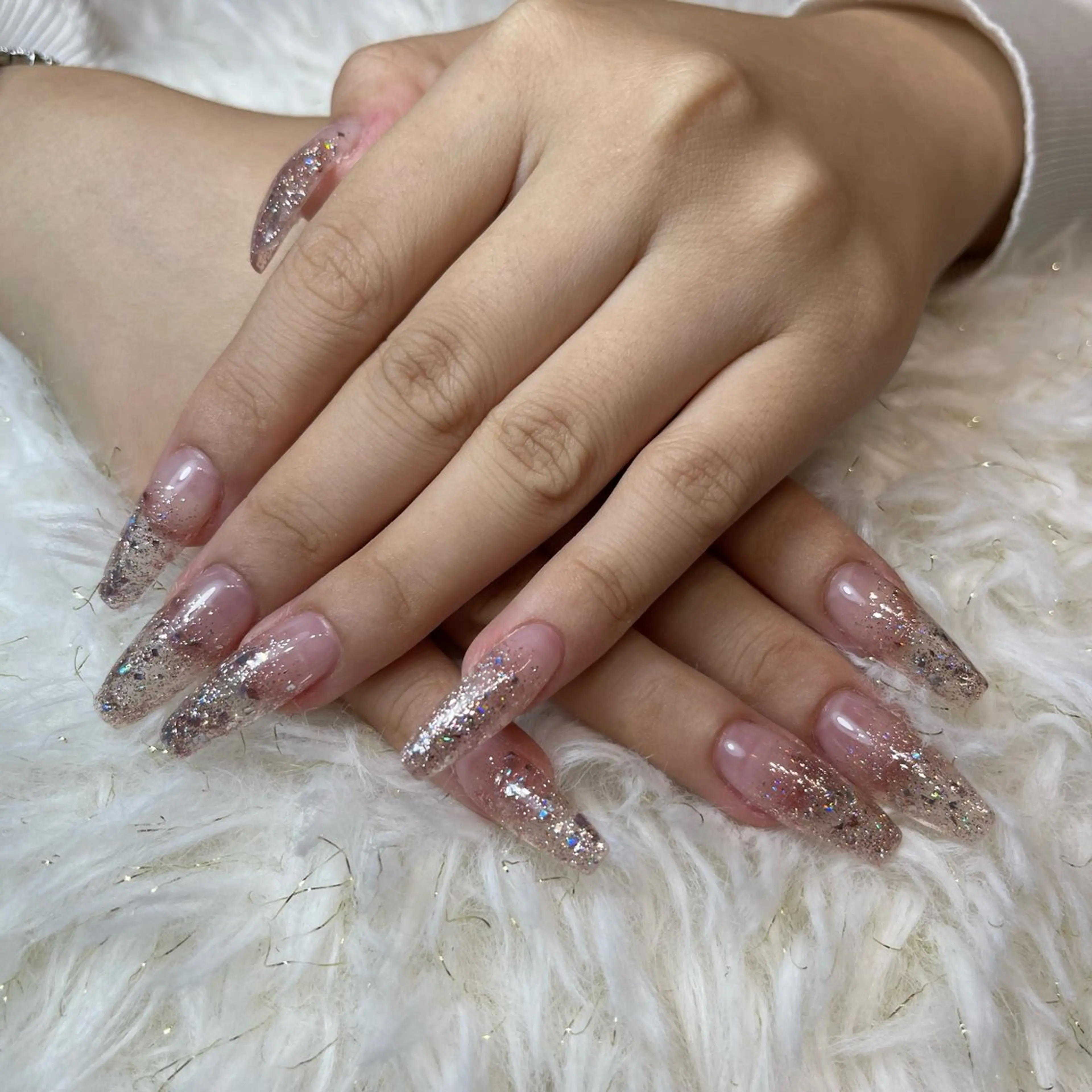ネイル ラメ(グリッター) ラメグラデーション ハンドネイル salon de Tiara 碧のネイルデザイン