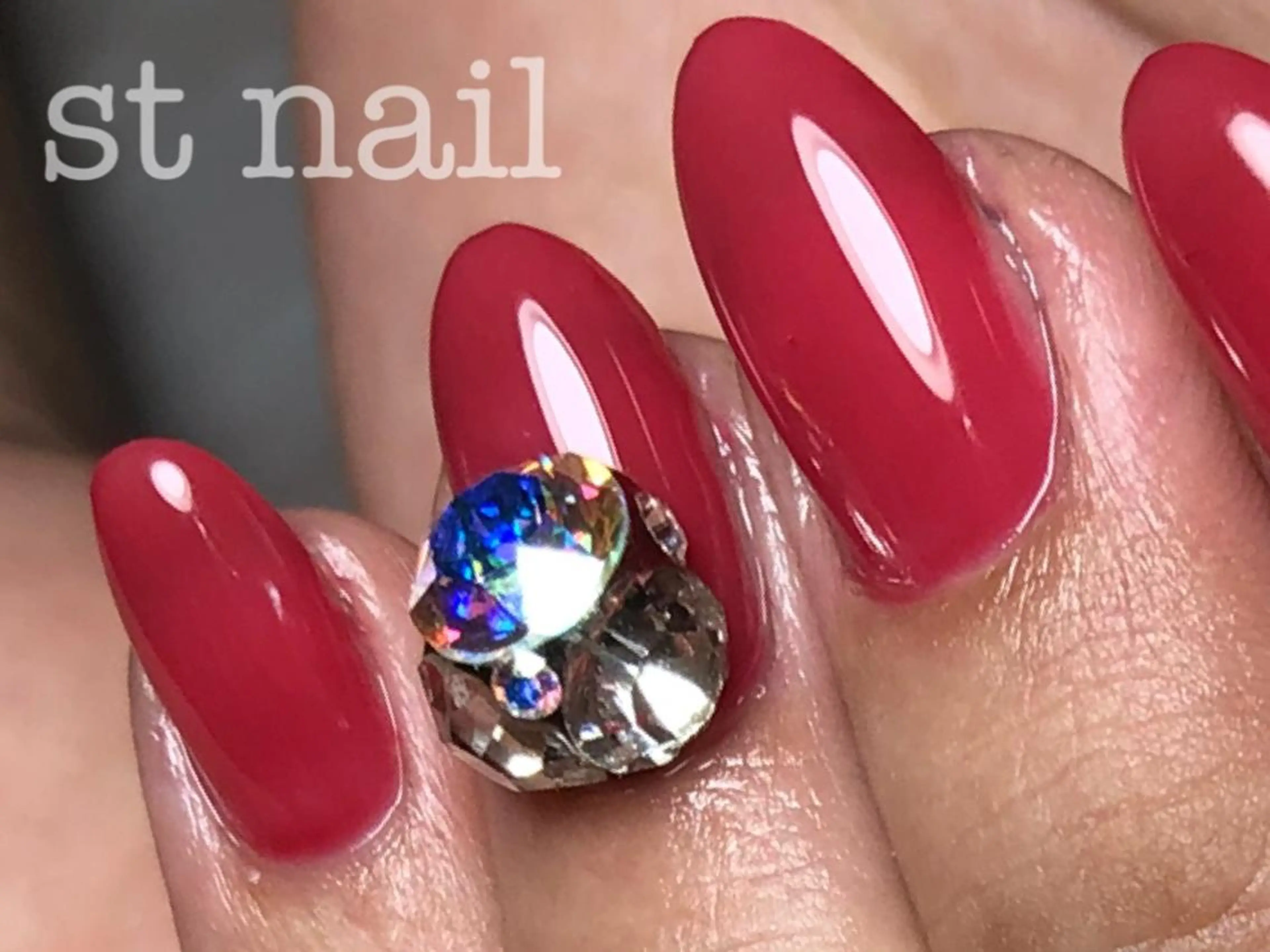 ネイル オフィスネイル シンプルネイル ストーンネイル st nailのネイルデザイン