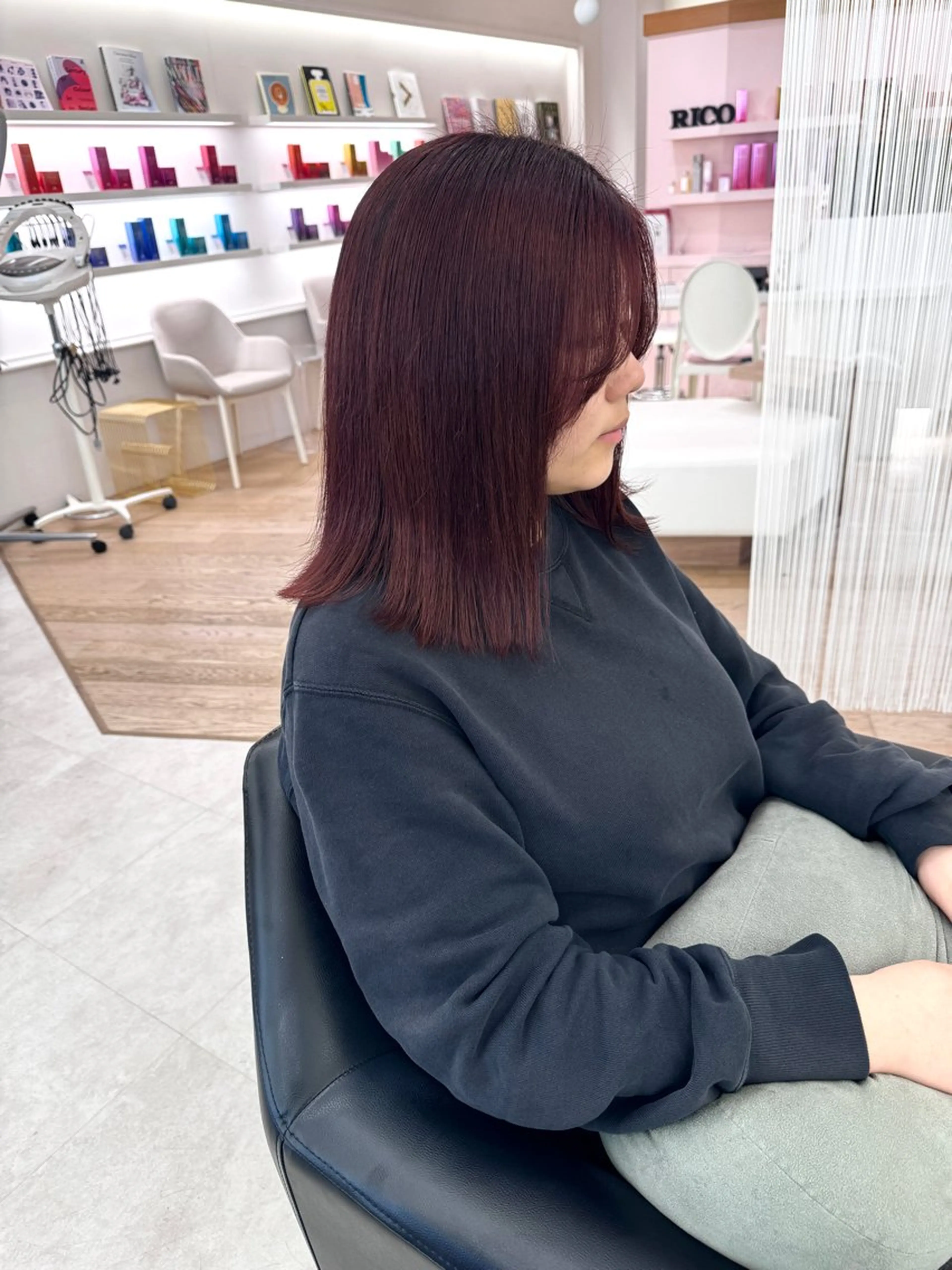 ロング カラー カット ヘアカラー ParveMix NANOのヘアスタイル