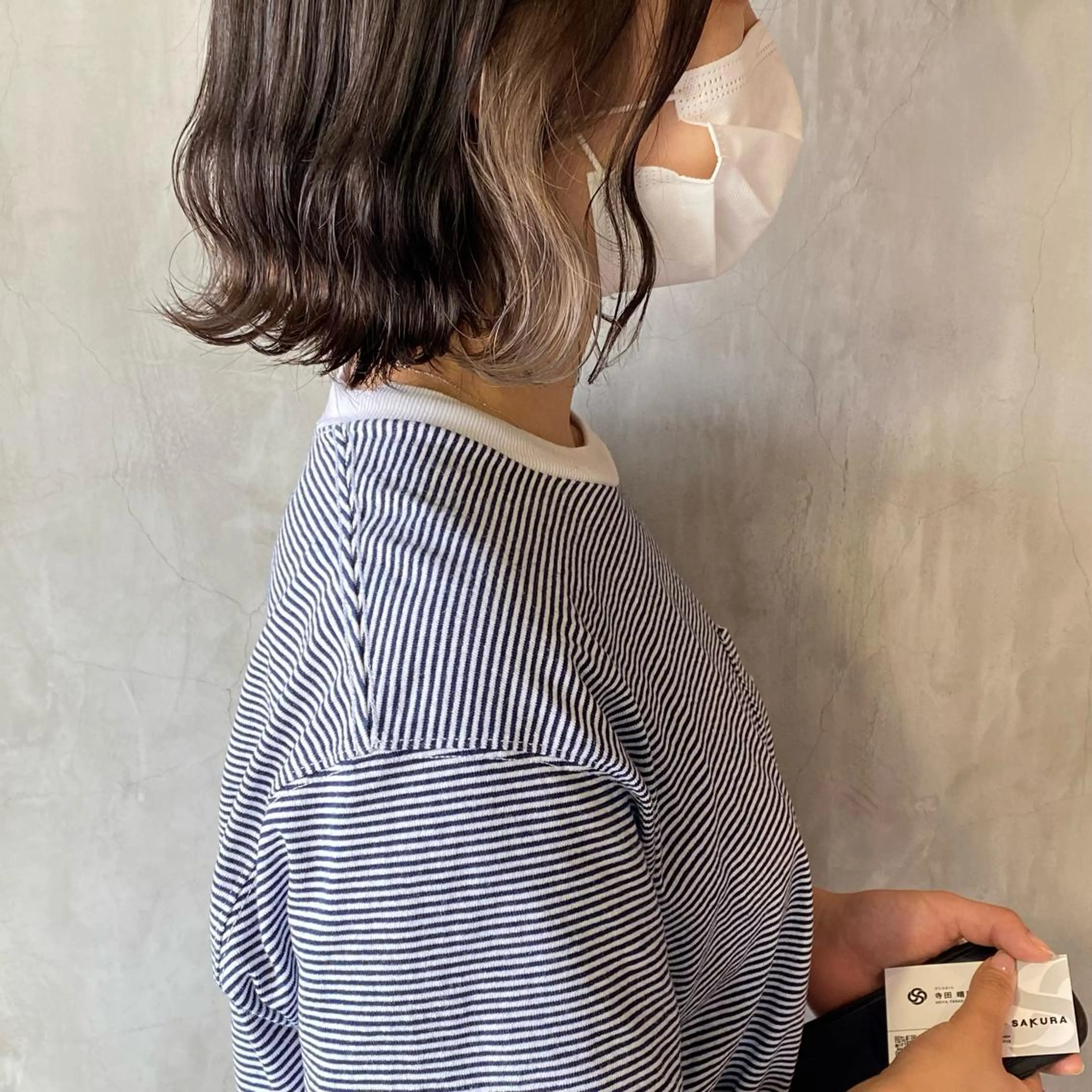 ショート カラー ヘアアレンジ 切りっぱなしボブ/ デザインカラー店長のヘアスタイル