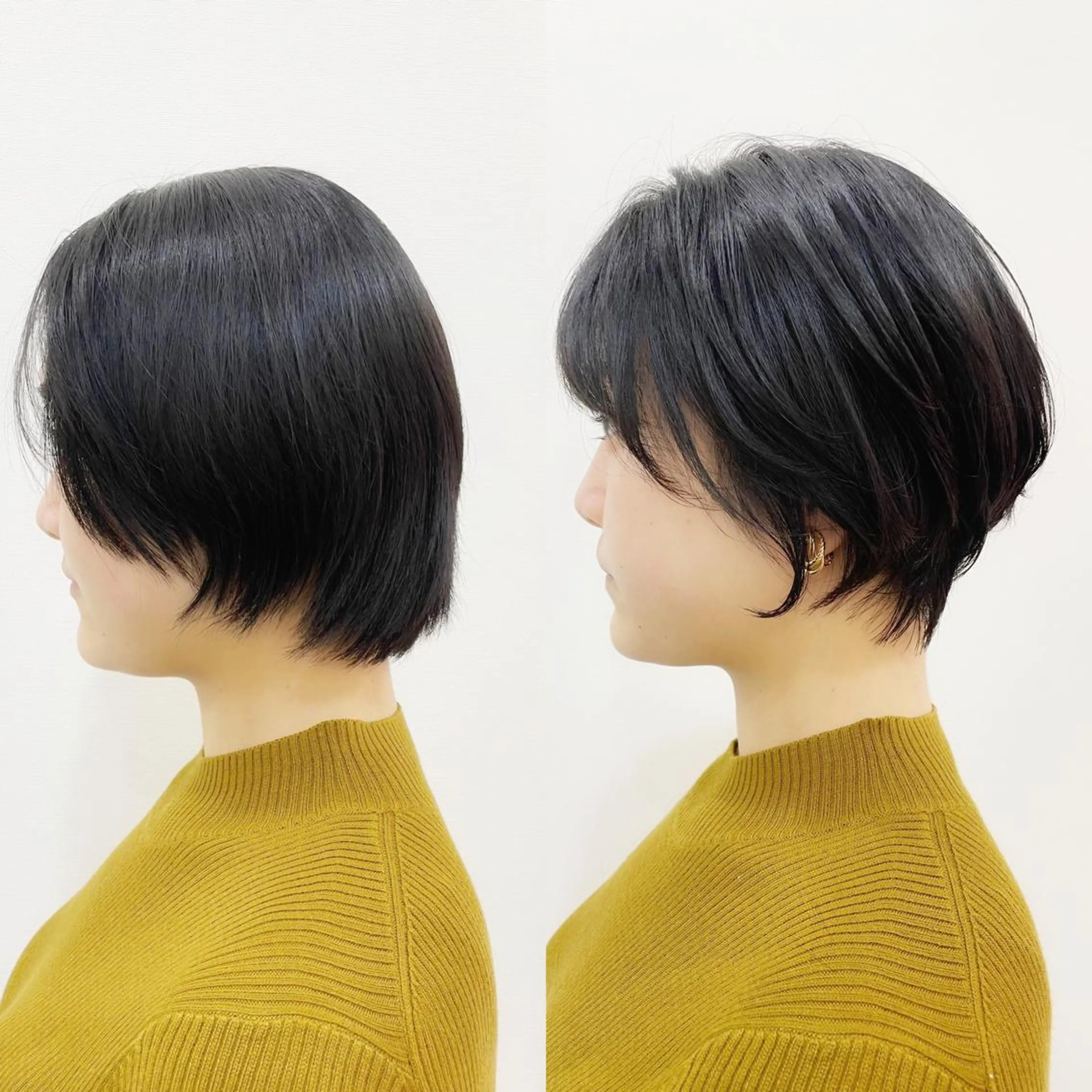 ショート カラー ショートボブ アッシュ ボブ シースルーバング ショートヘア カット ヘアカラー newline銀座所属・銀座ショート/ 大人ショート/金子涼のヘアスタイル