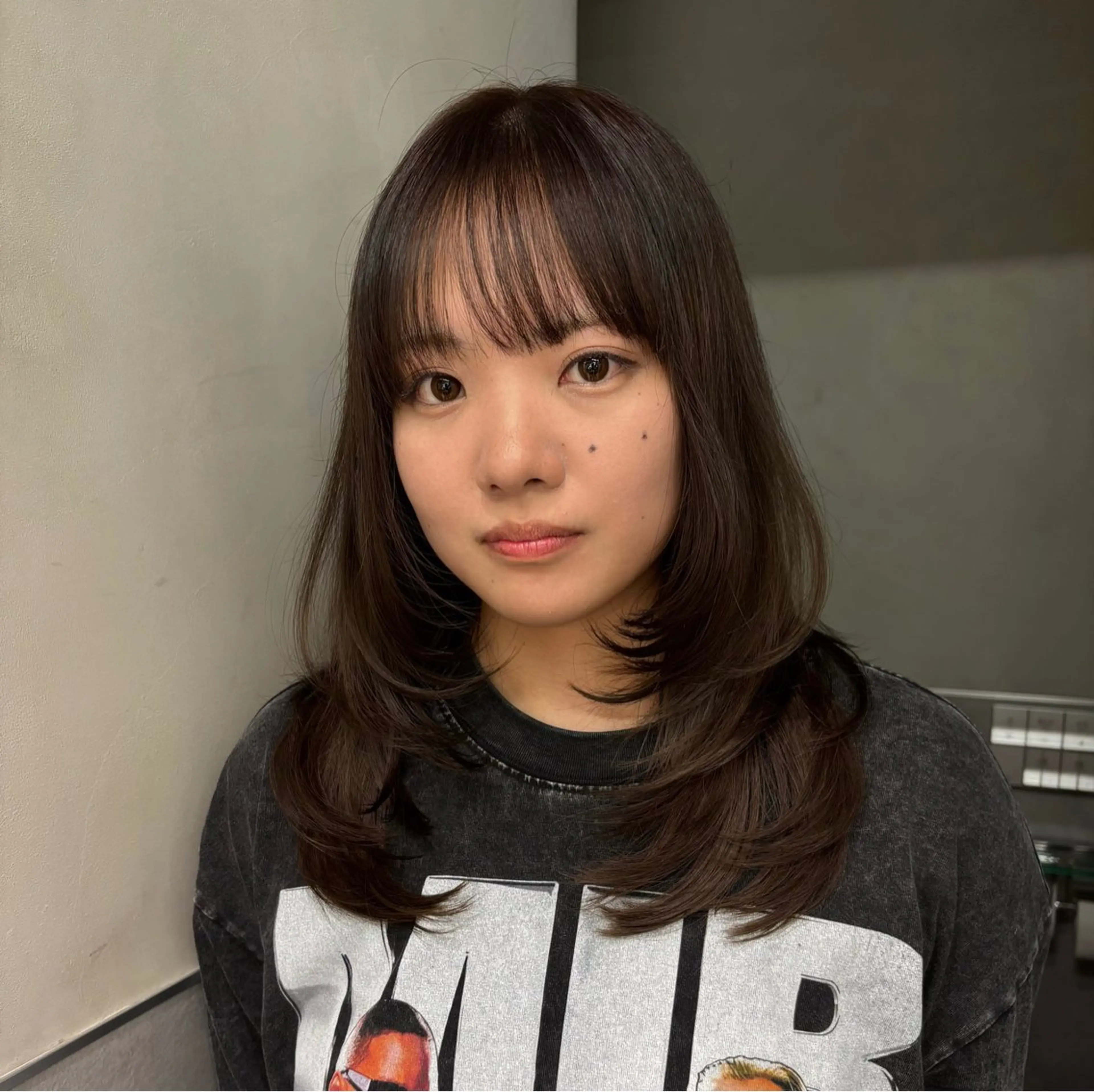 セミロング ヘアカラー トリートメント ヘッドスパ 日吉／レイヤー／ 髪質改善／iatoのヘアスタイル