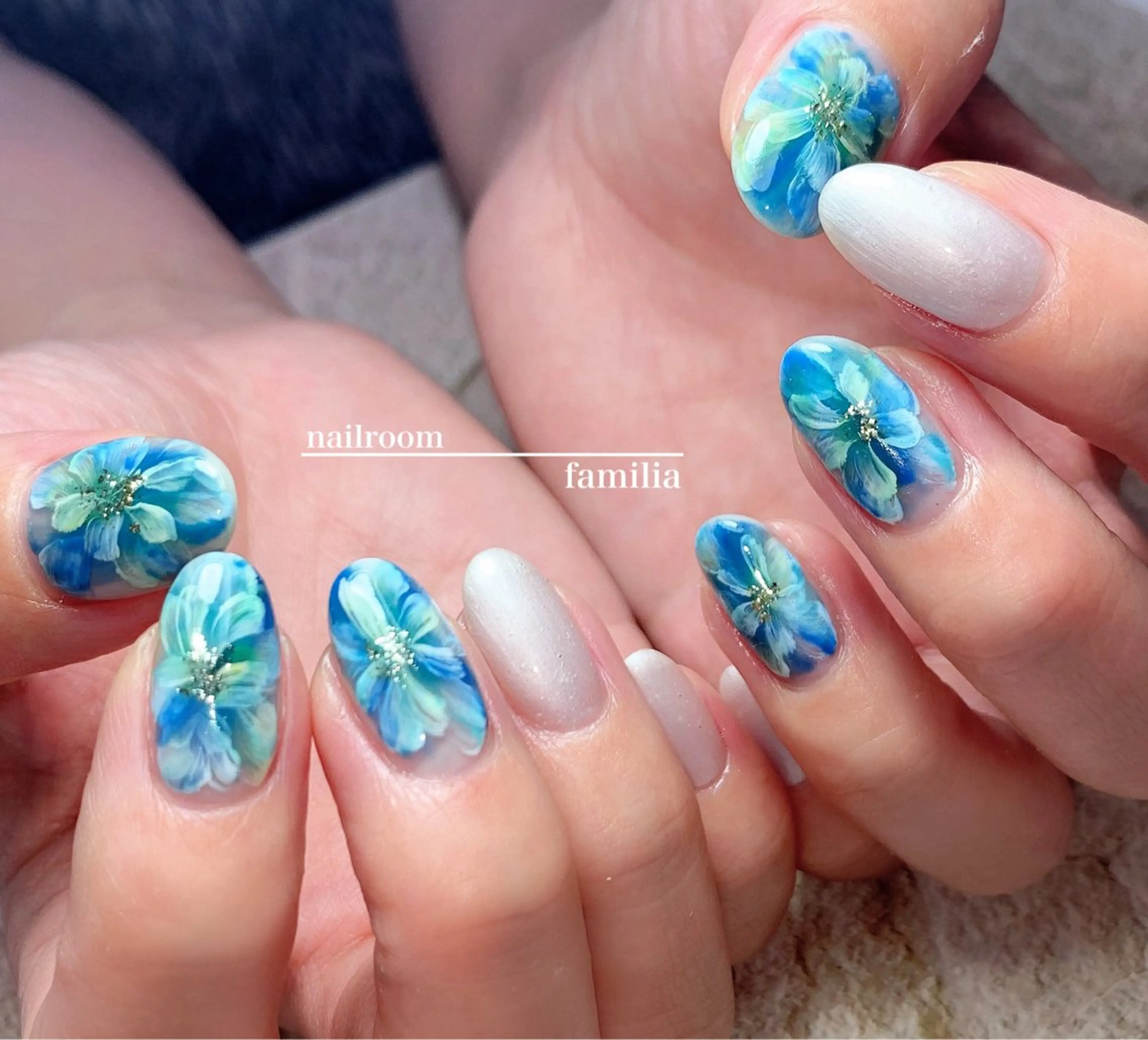 ネイル フラワーネイル ハンドネイル -nailroom- familiaのネイルデザイン