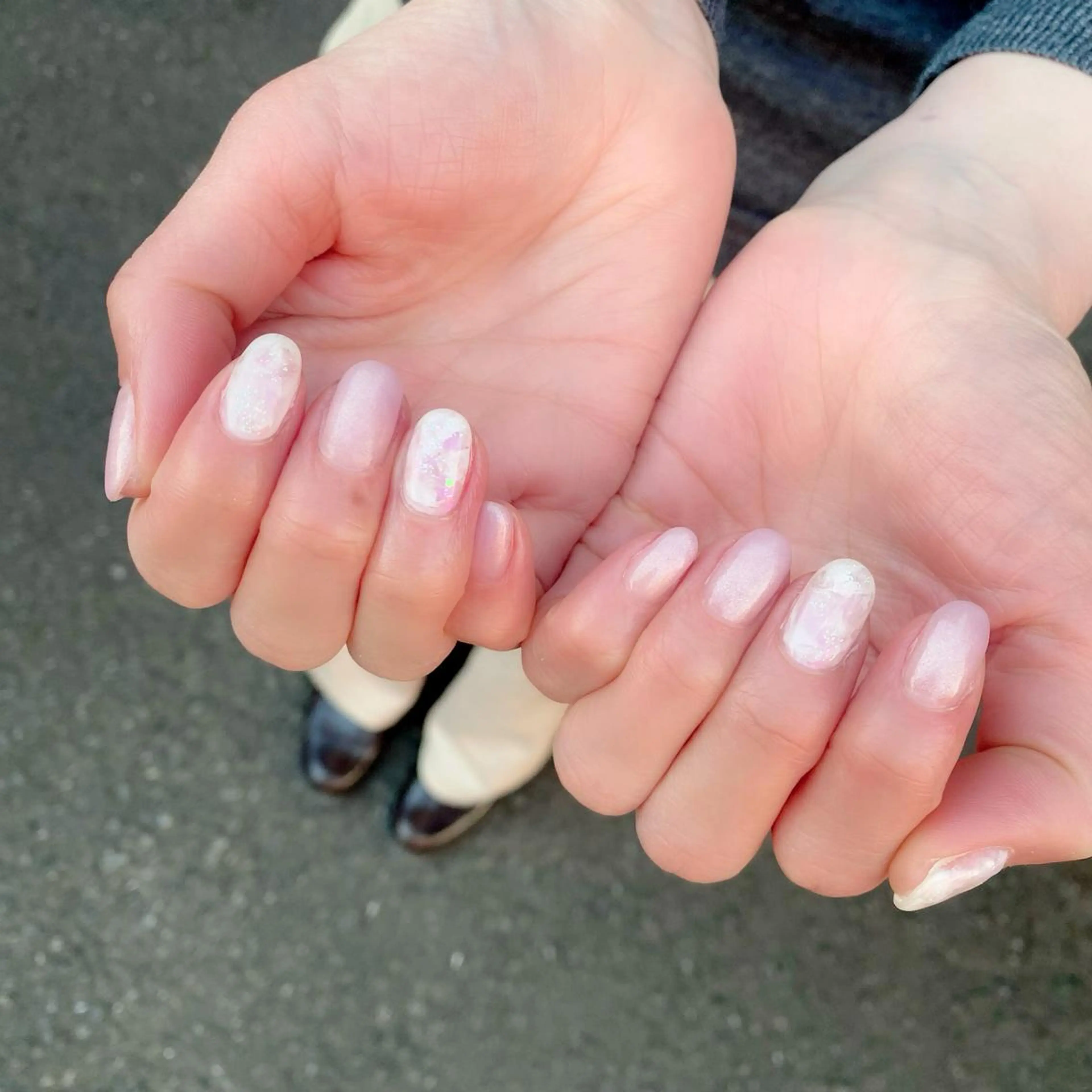 ネイル グラデーション 大理石ネイル(マーブル) ピンク 春ネイル ホワイト Salon Ｋのネイルデザイン