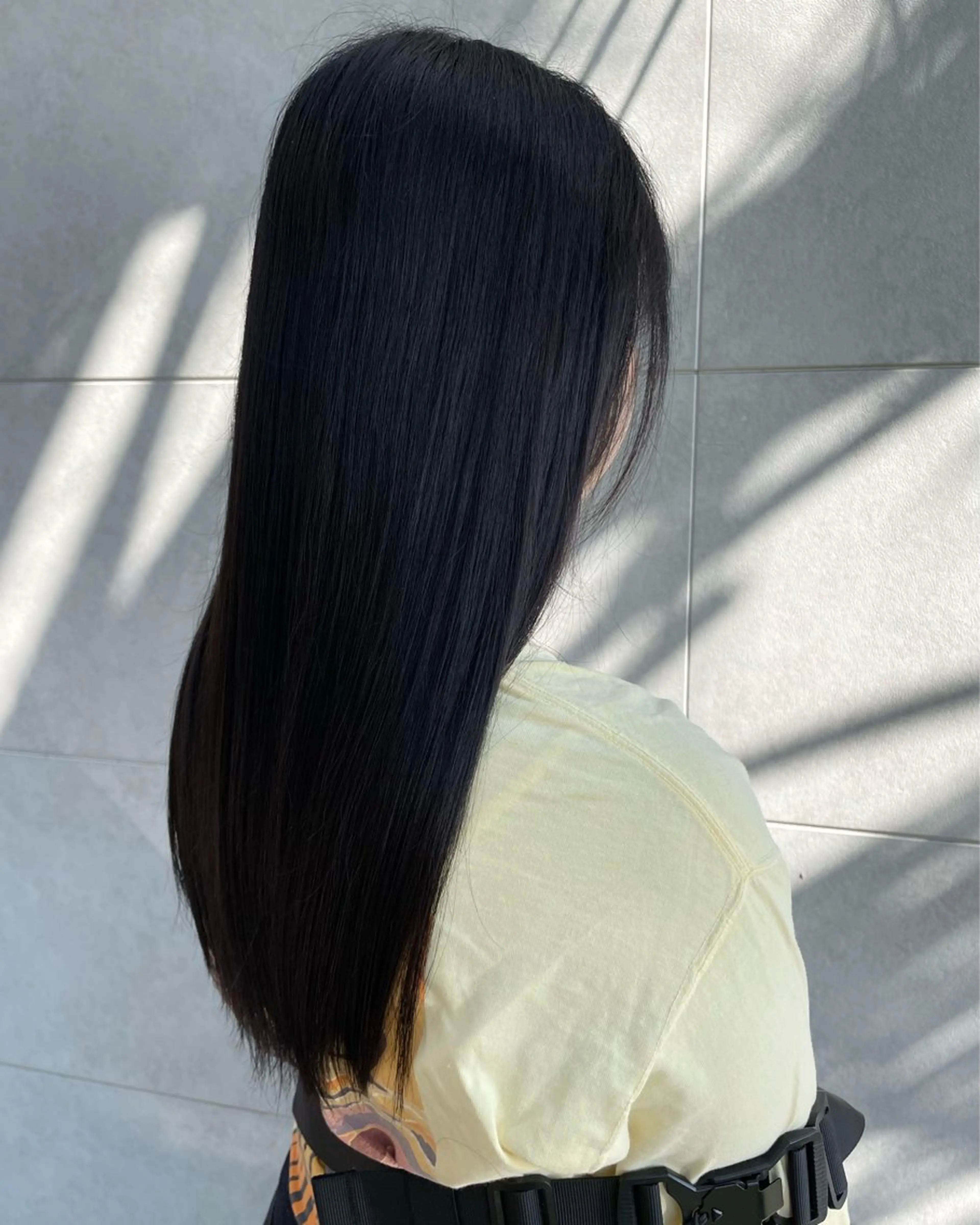 ロング カラー 黒髪 ヘアカラー 武田 ひよりのヘアスタイル
