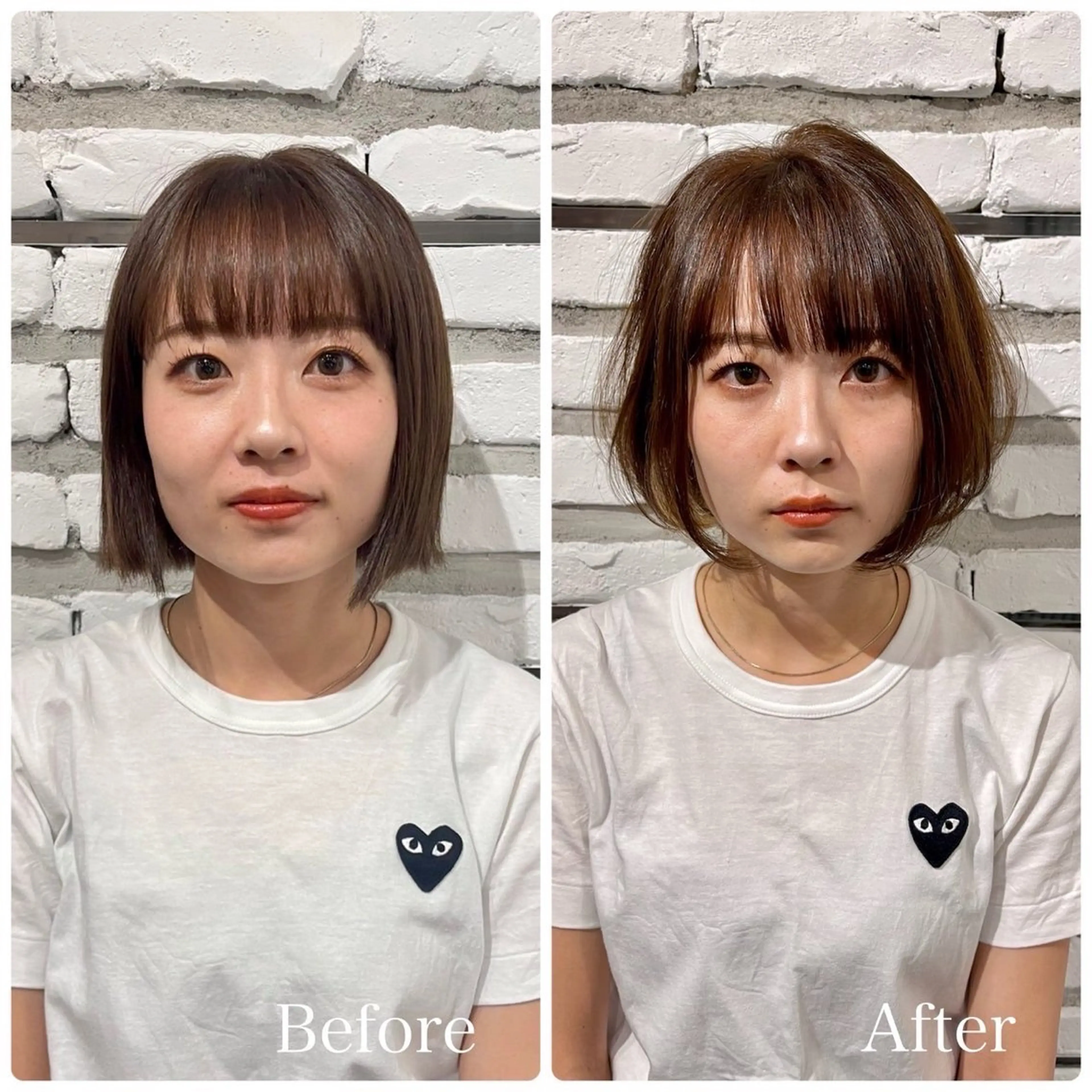 ミディアム カラー 似合わせバランス得意 青野さくらのヘアスタイル
