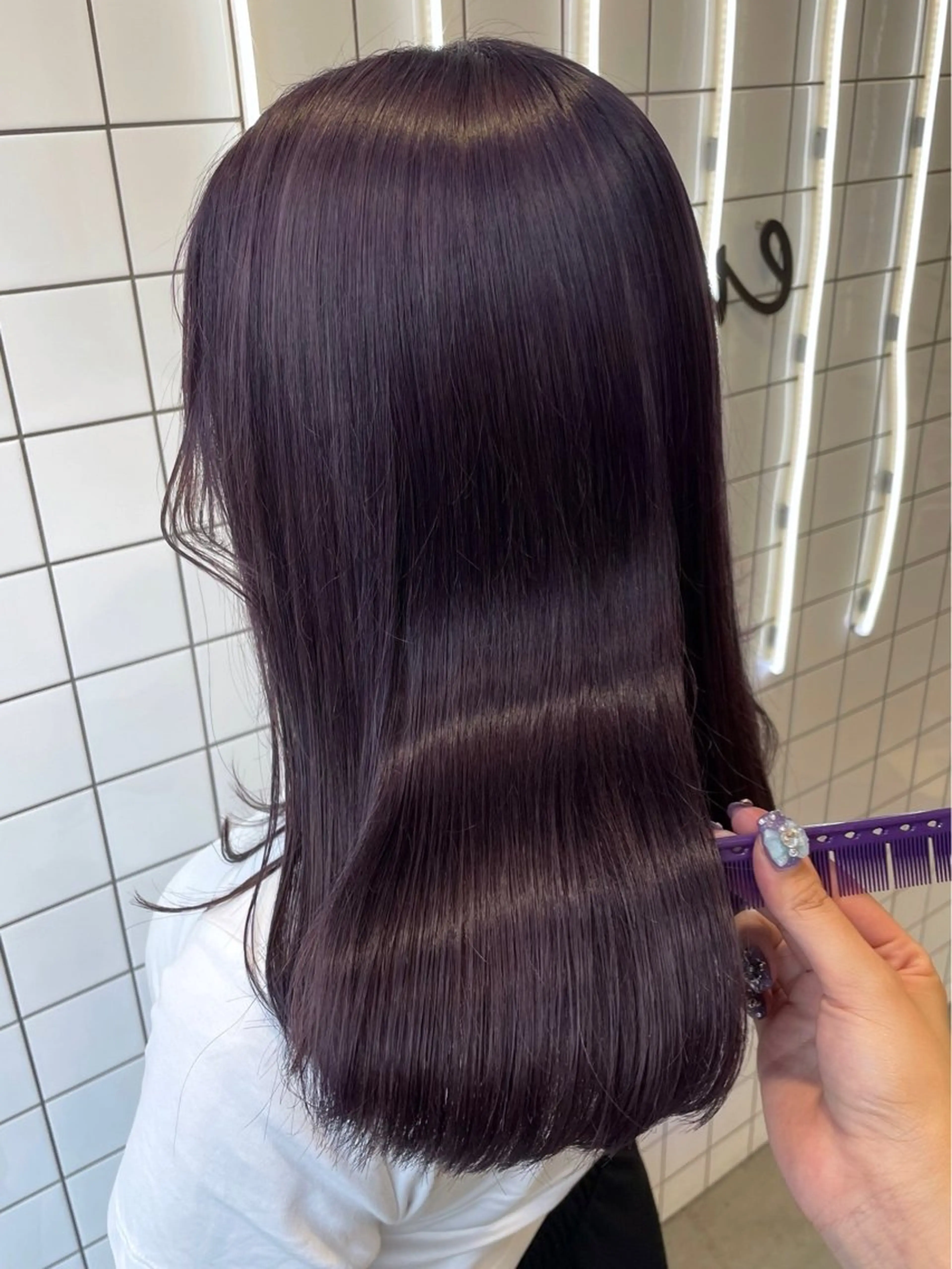 セミロング カラー トレンドスタイル SAE🖤✨のヘアスタイル