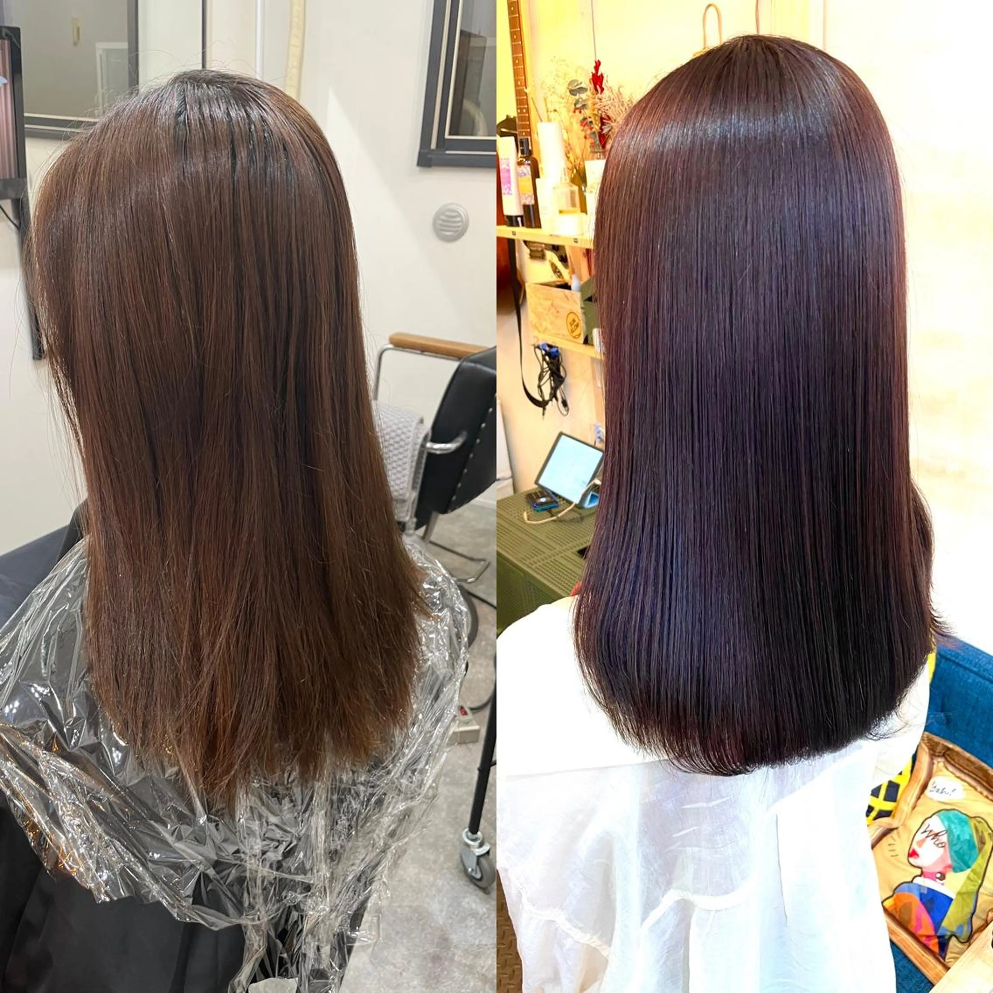 セミロング カラー トリートメント ヘアカラー トリートメント SUN GLOW  サングロウ所属・ナカノメ トシアキのヘアスタイル