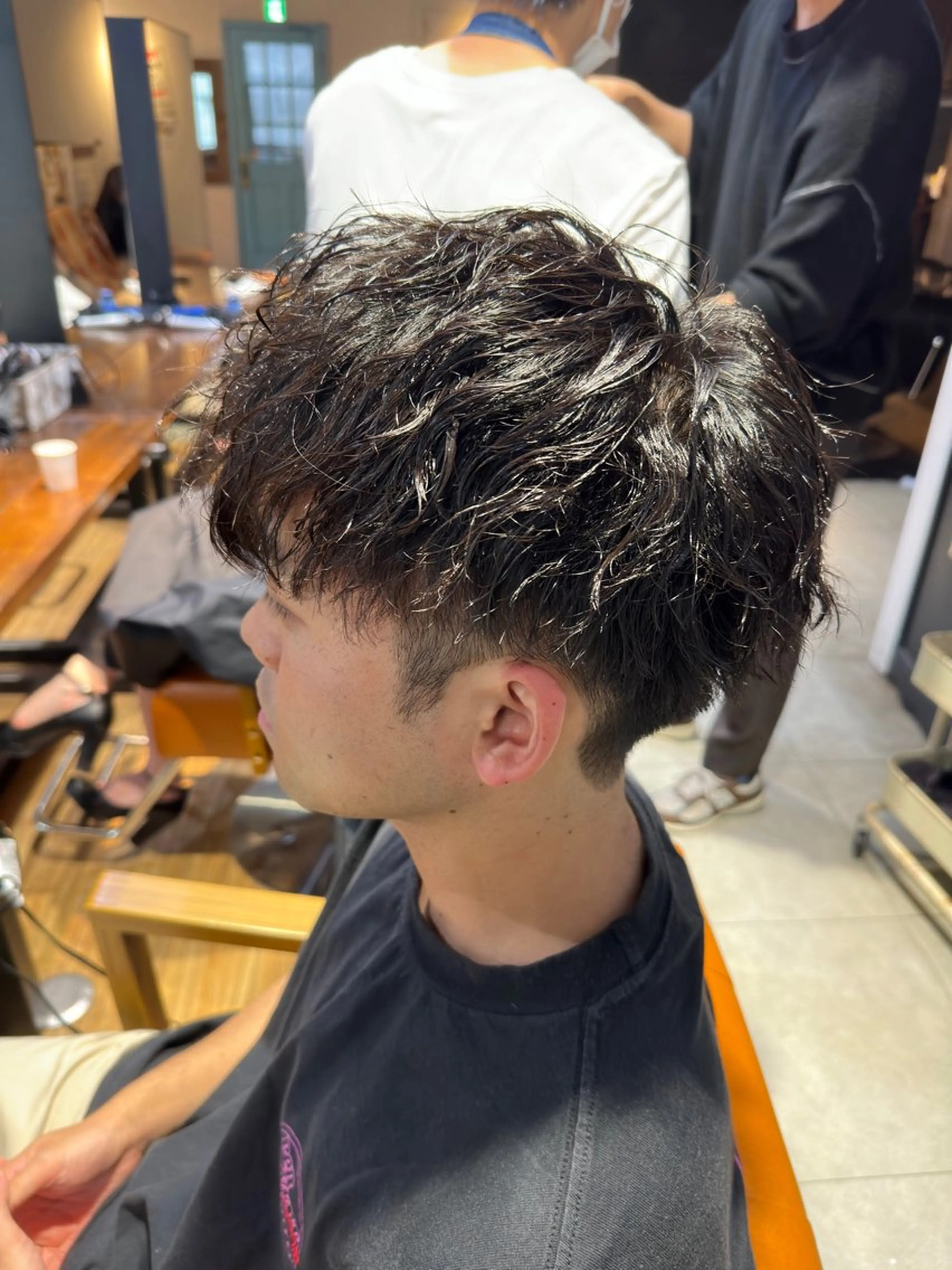 ショート パーマ メンズ パーマ 透明感カラー✨ メンズカット/ケイゴのヘアスタイル