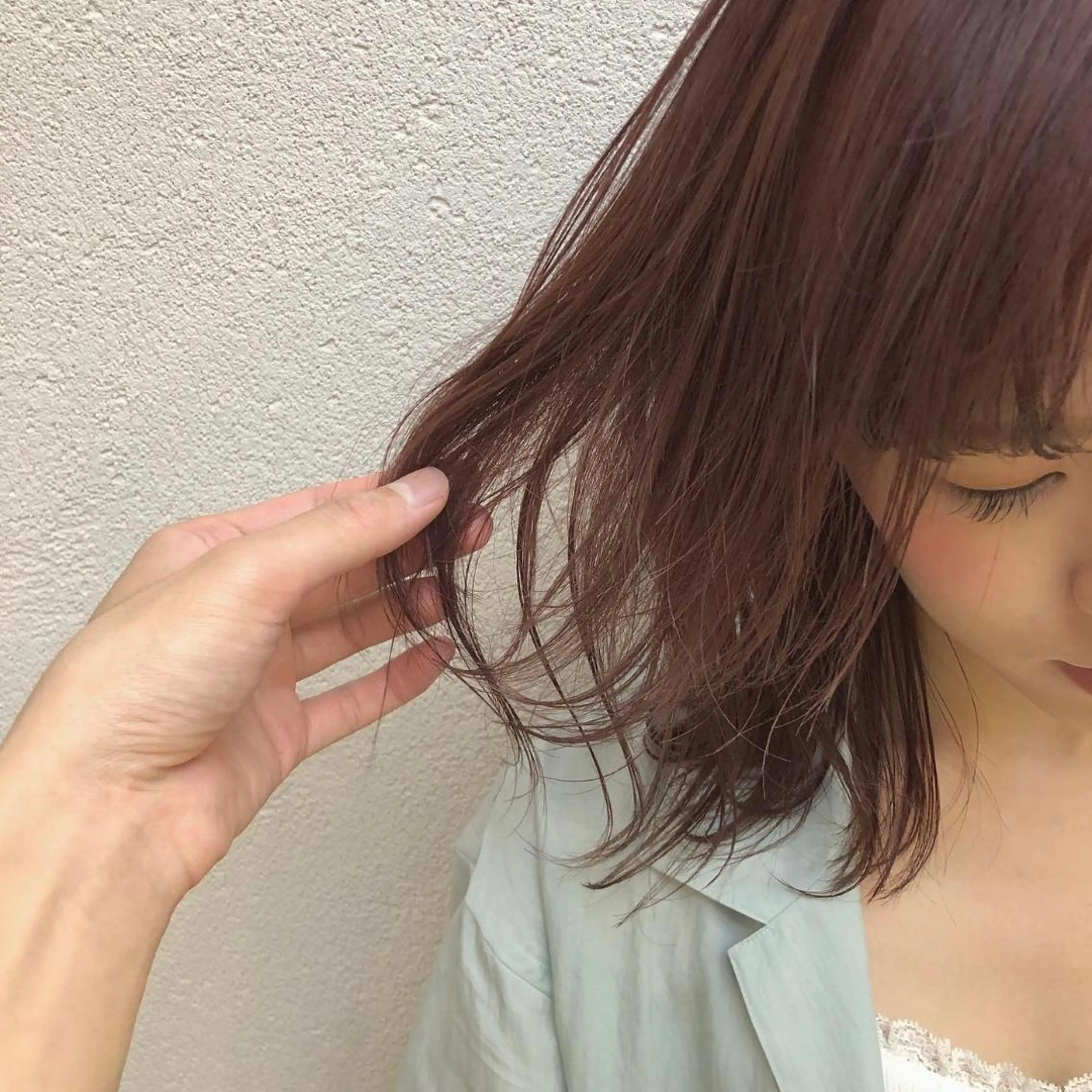 ミディアム カラー オレンジ テラコッタ ayano /トレンドヘアのヘアスタイル