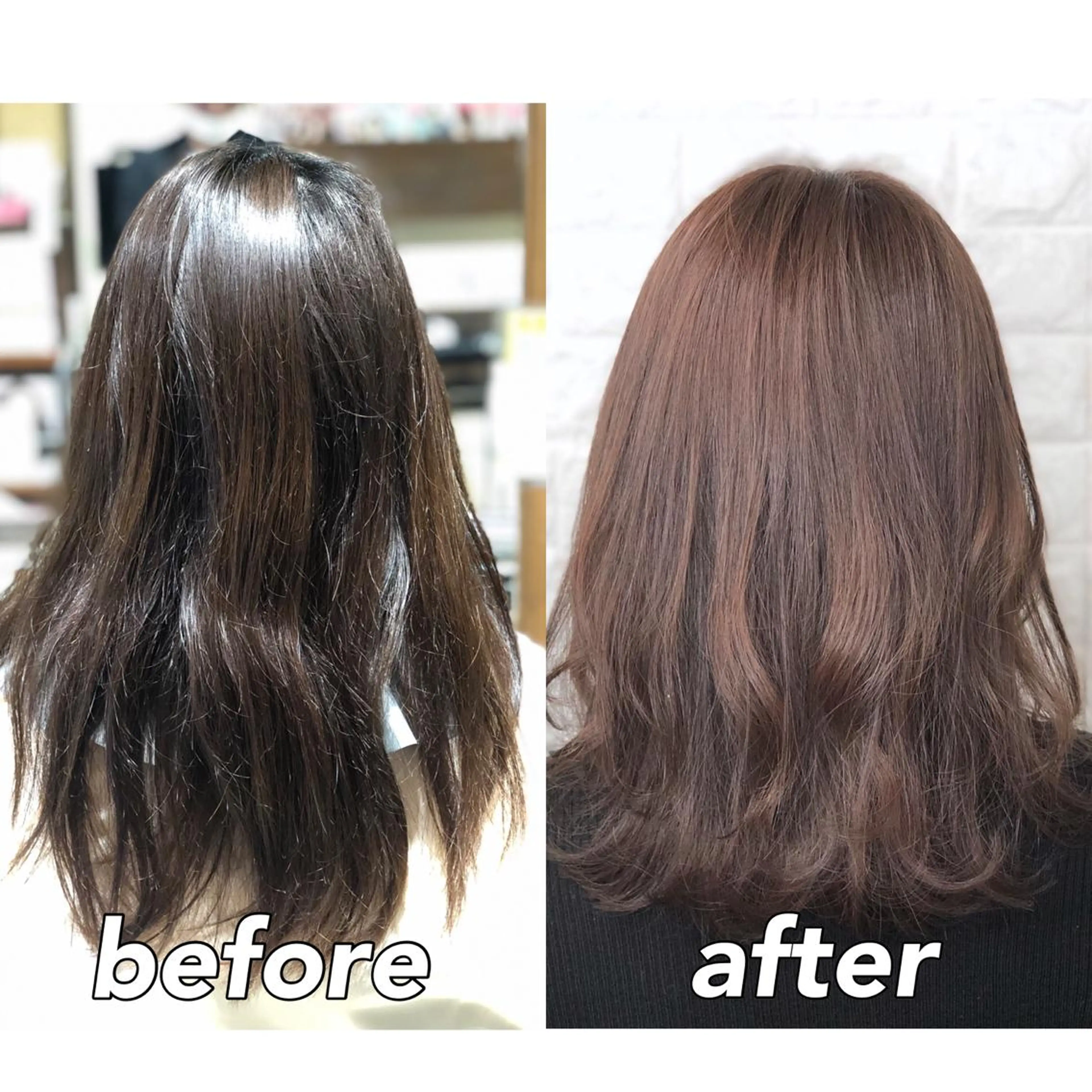 ミディアム カラー ベージュカラー ブリーチ ブラウンカラー ブラウンベージュ 透明感カラー KIZU 髪質改善 オカルト怪談のヘアスタイル