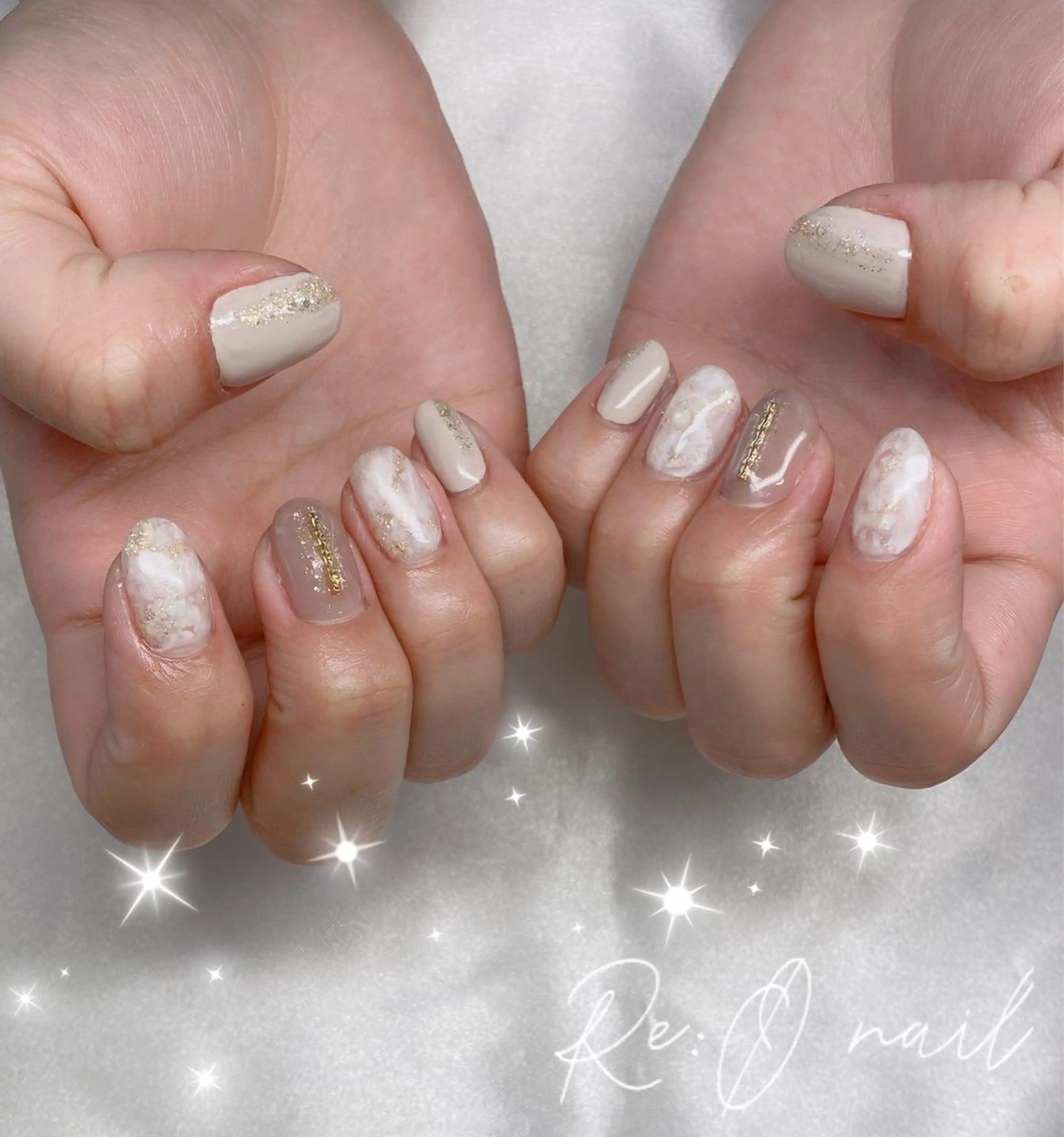 ネイル ニュアンスネイル ハンドネイル Re:Ø nail 🩵TSUJIのネイルデザイン