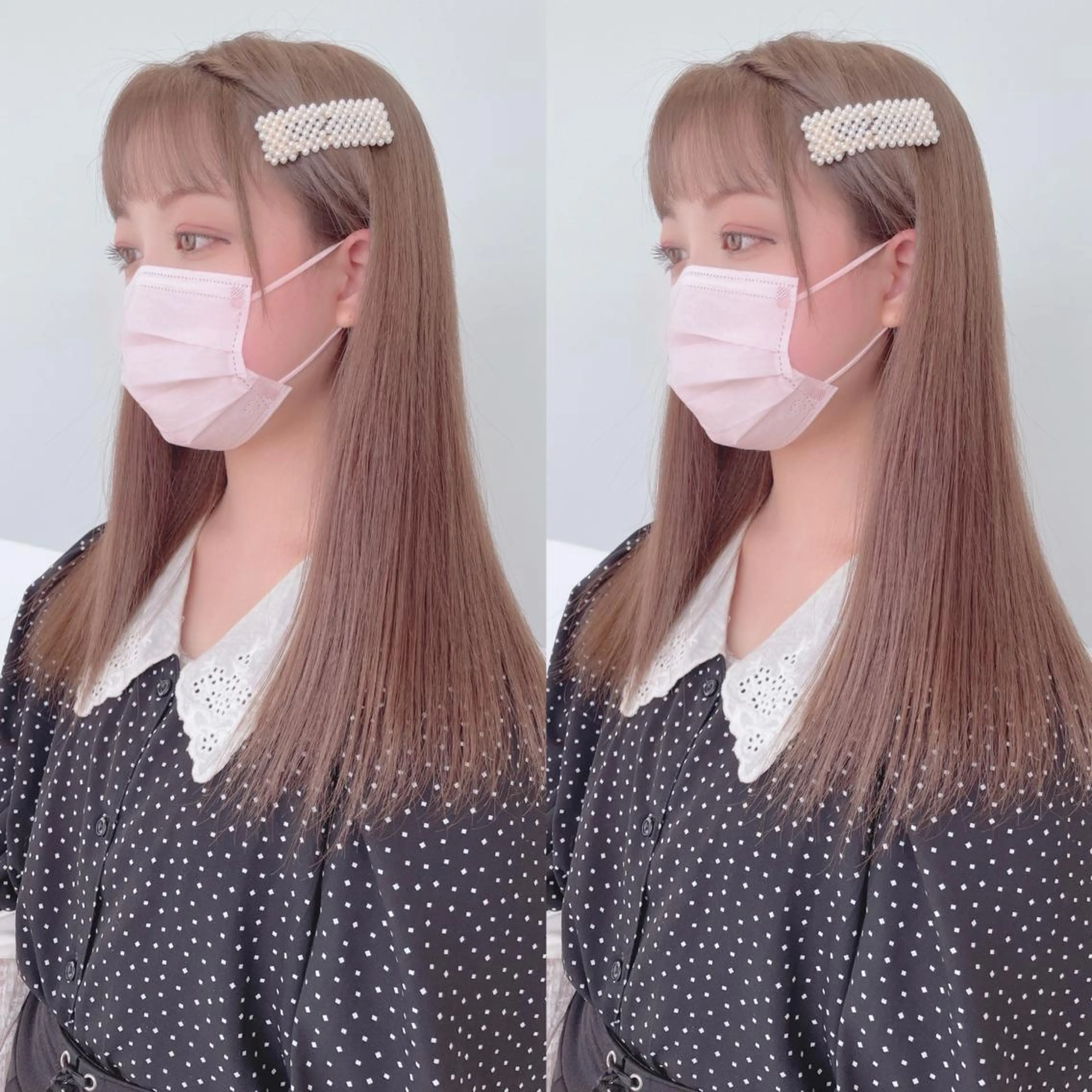 ロング カラー ベージュカラー ブリーチ ミルクティーベージュ ブリーチなしカラー matsuzawa mihoのヘアスタイル