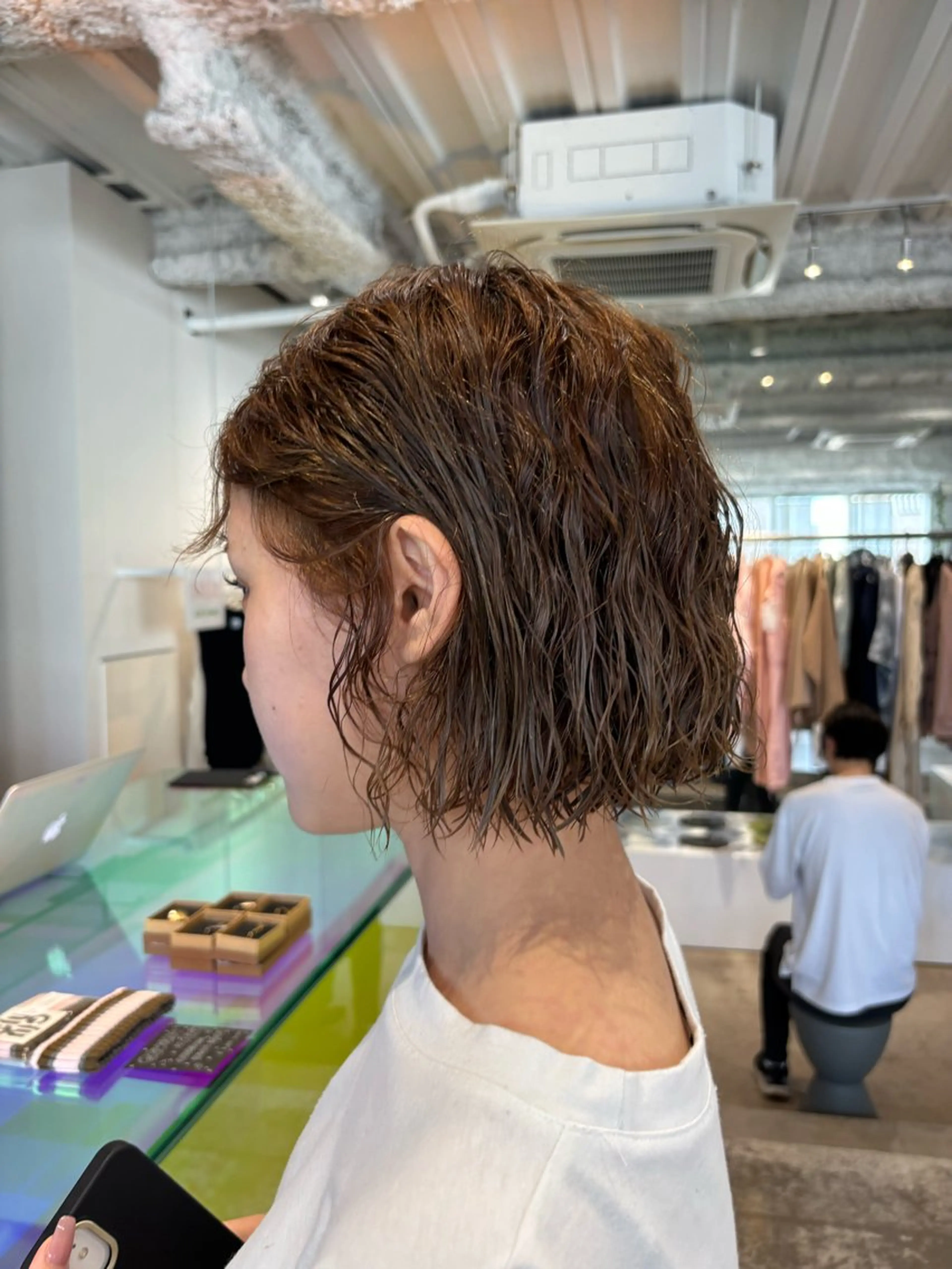 ミディアム パーマ ミディアムパーマ カット パーマ トリートメント ANY/須田 麻人/パーマスタイルのヘアスタイル